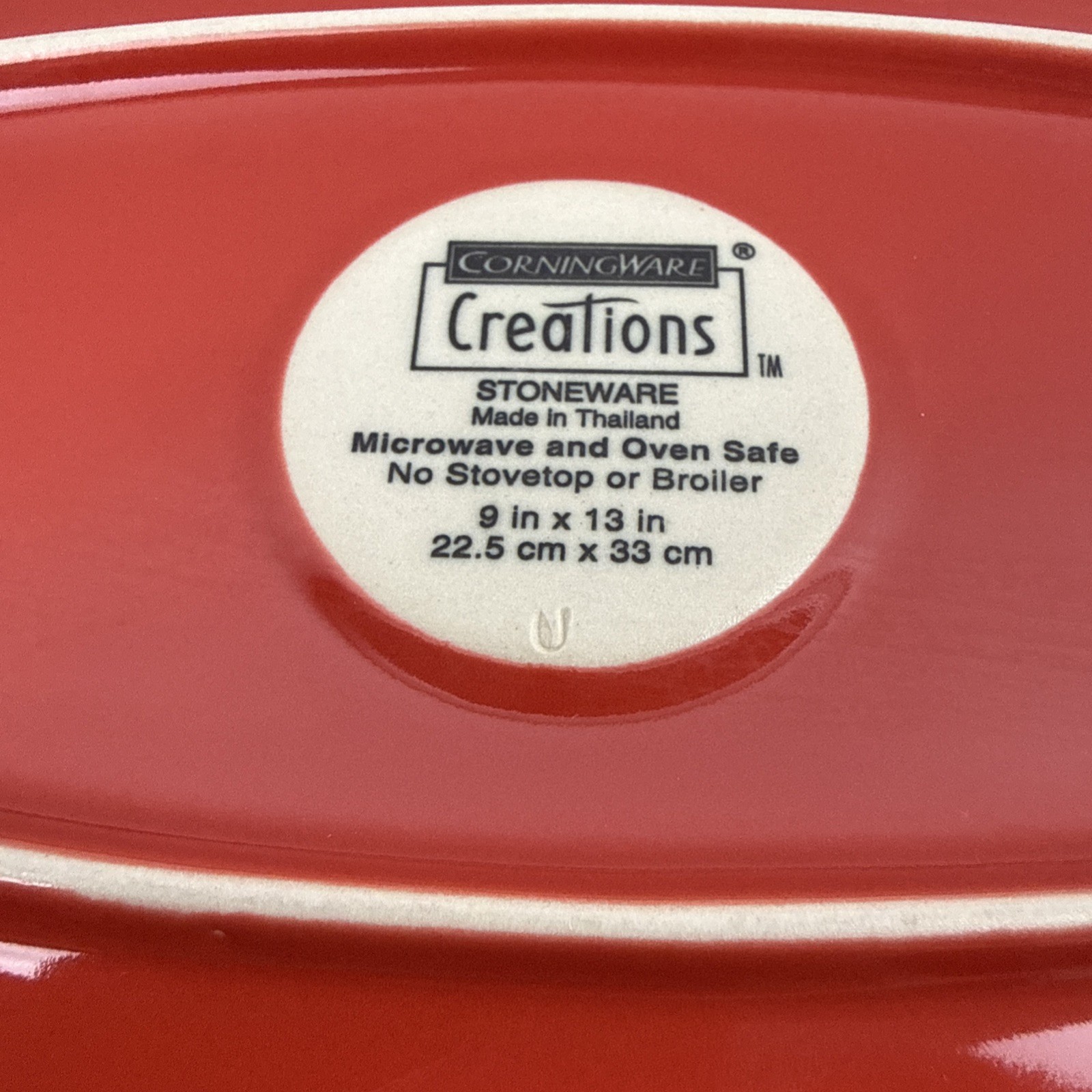 Corningware Creations 9”x13” Oblong Dish 3 Quart Red
