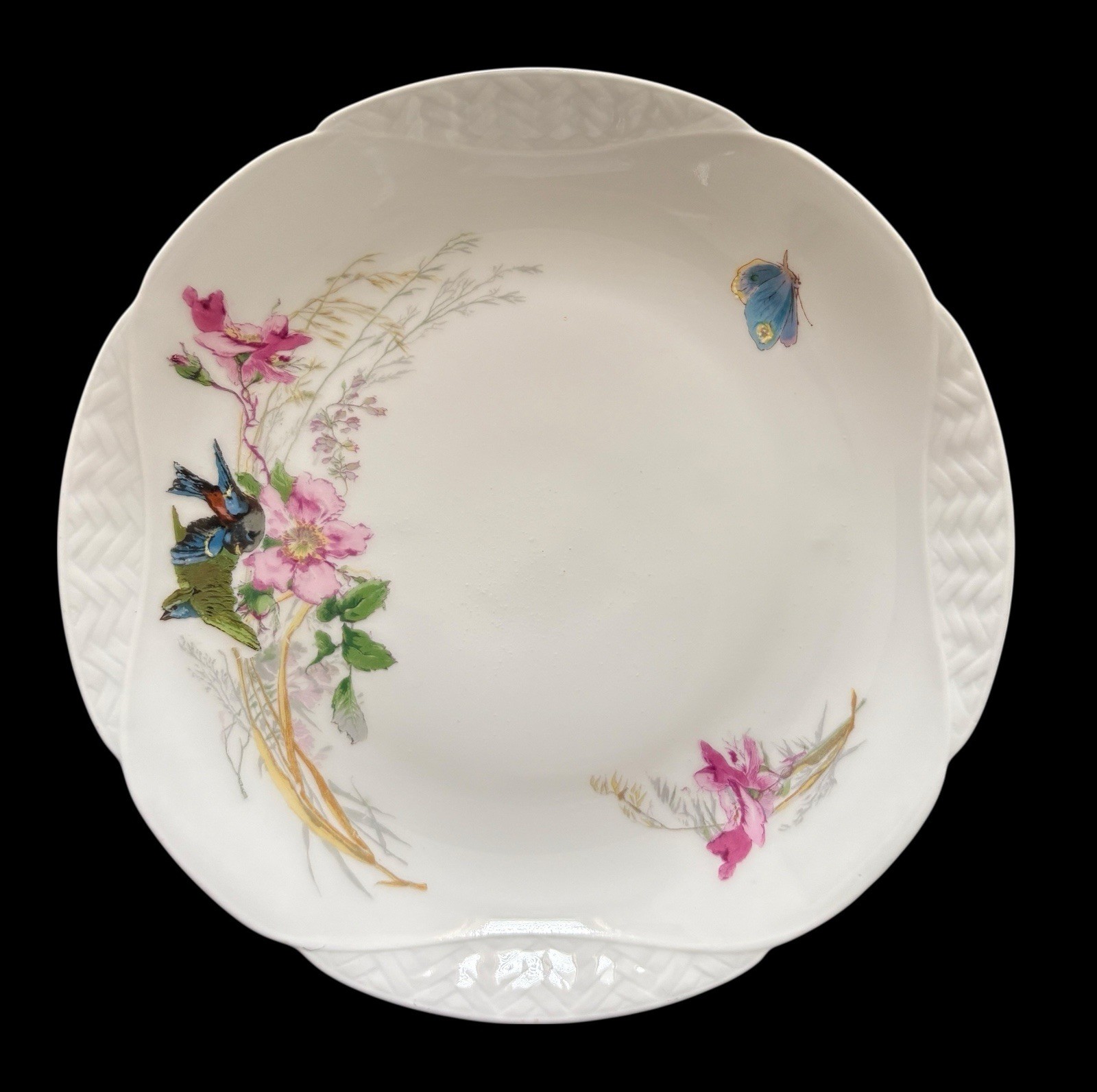 Vintage Haviland Limoges H & Co Meadow Visitors 7.5” Luncheon Plates Excellent