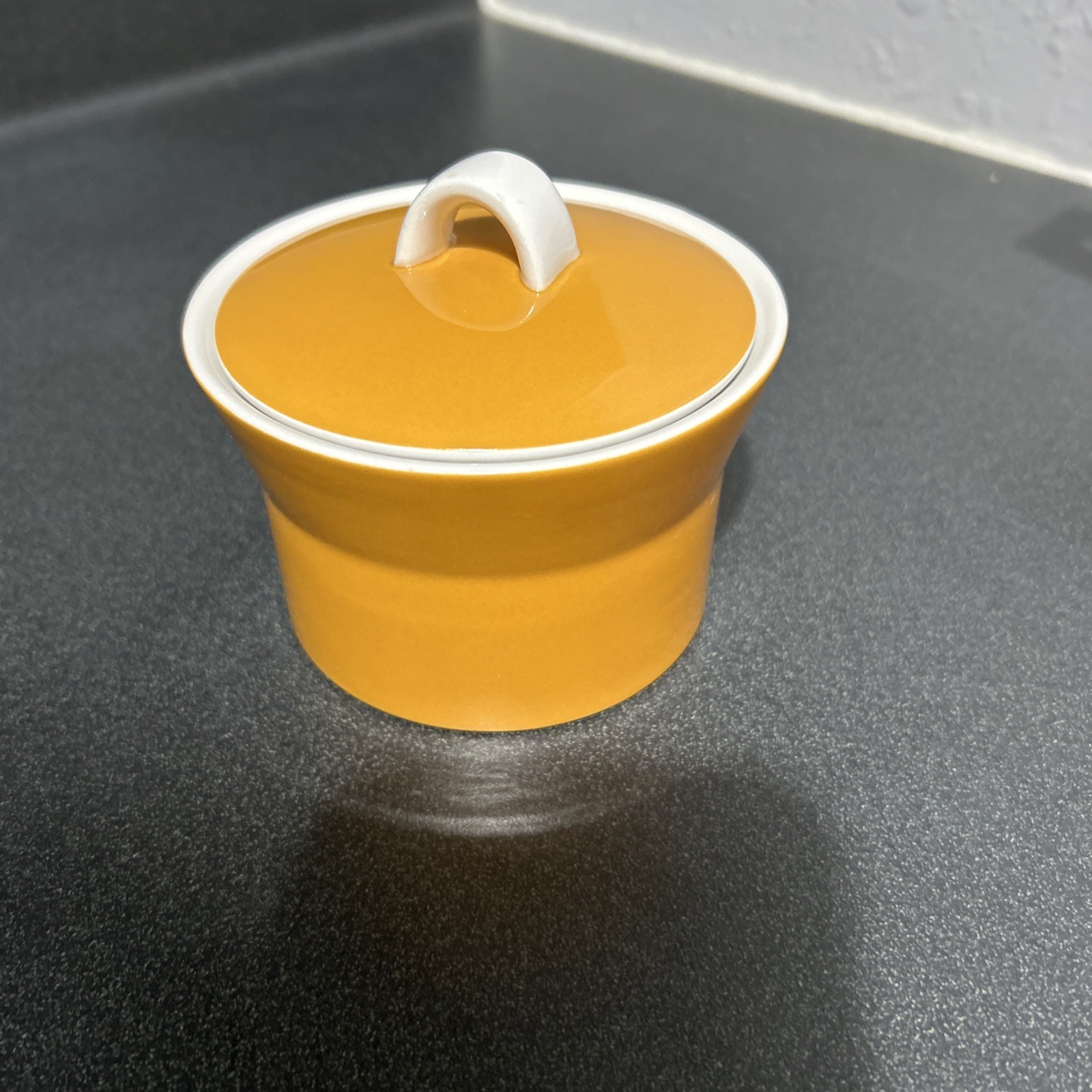 VTG MCM Mikasa Duplex Lidded Sugar Bowl Orange Ben Seibel Japan Retro Home Decor