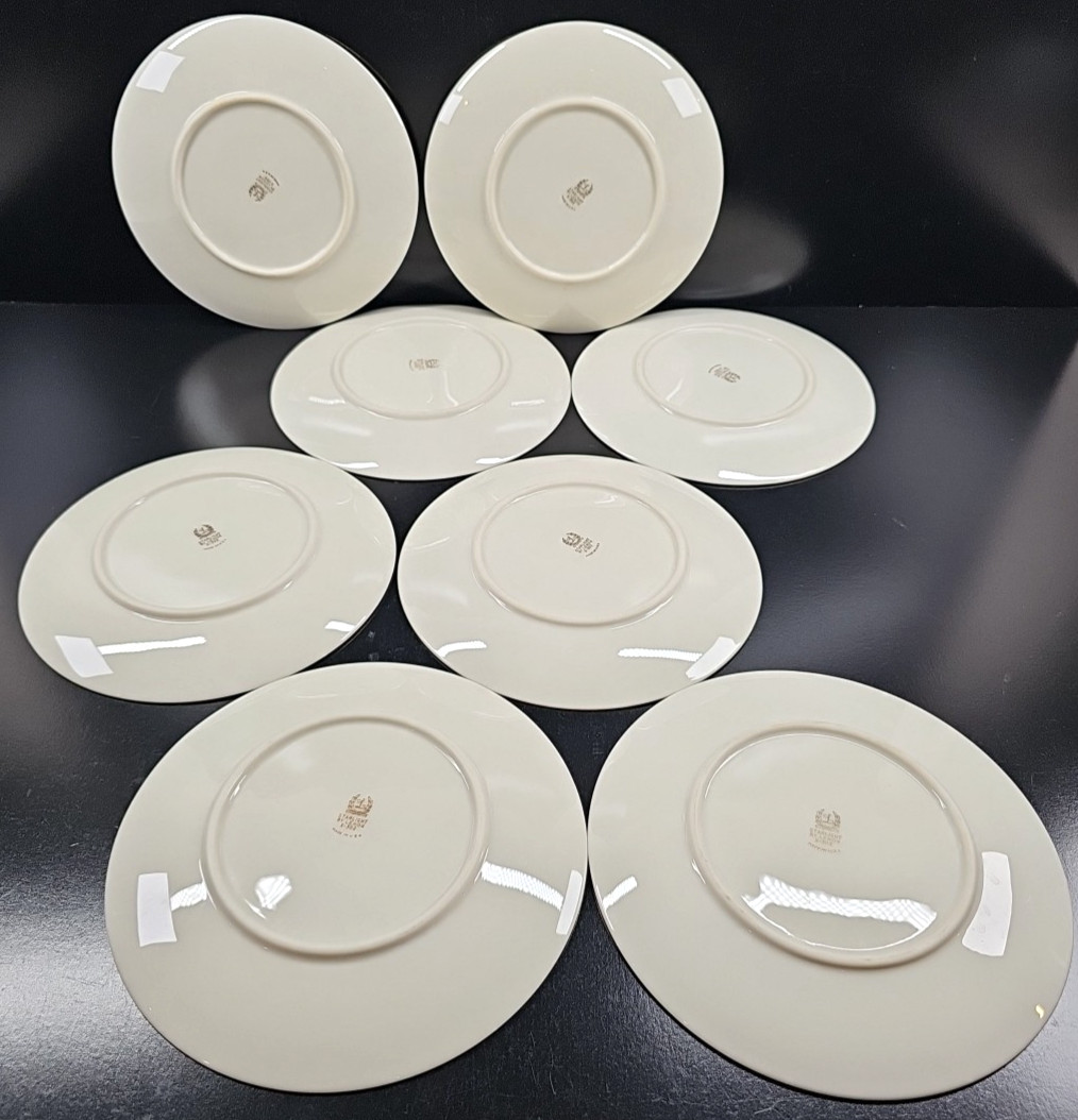 8 Lenox Starlight Salad Plate Set Vintage Flower Elegant Dining Dishes Retro Lot