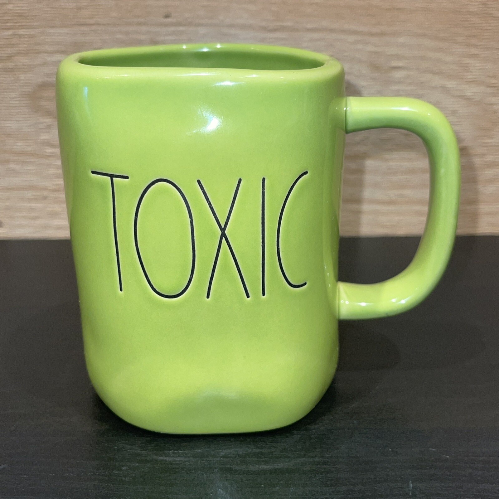 RAE DUNN by Magenta Green Halloween TOXIC Coffee Mug Cup Holiday Decor NWT HTF