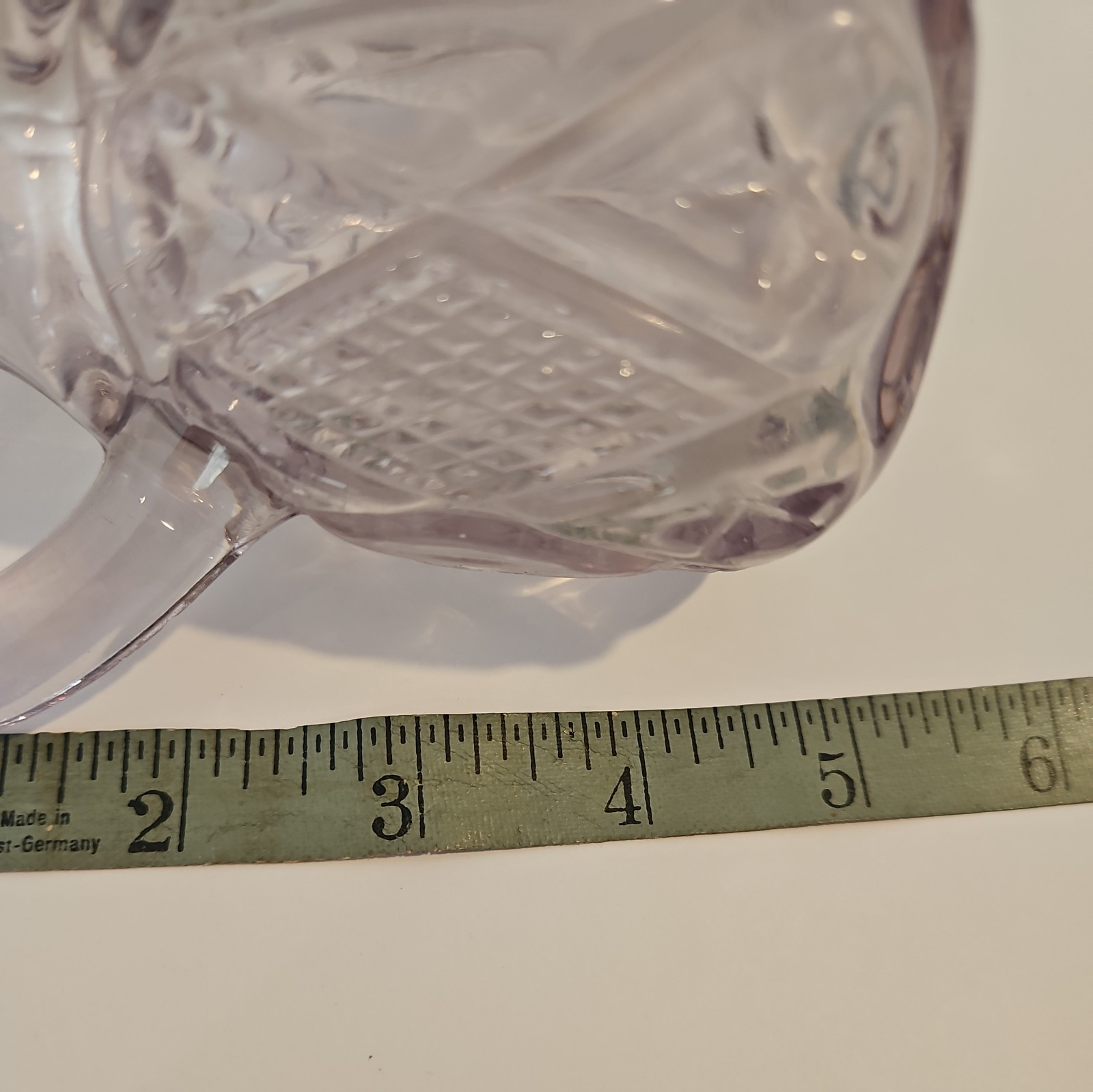 Diamond Cruet Violet Tinge #488 Ohio Flint Glass Co. Dunkirk, Indiana EAPG
