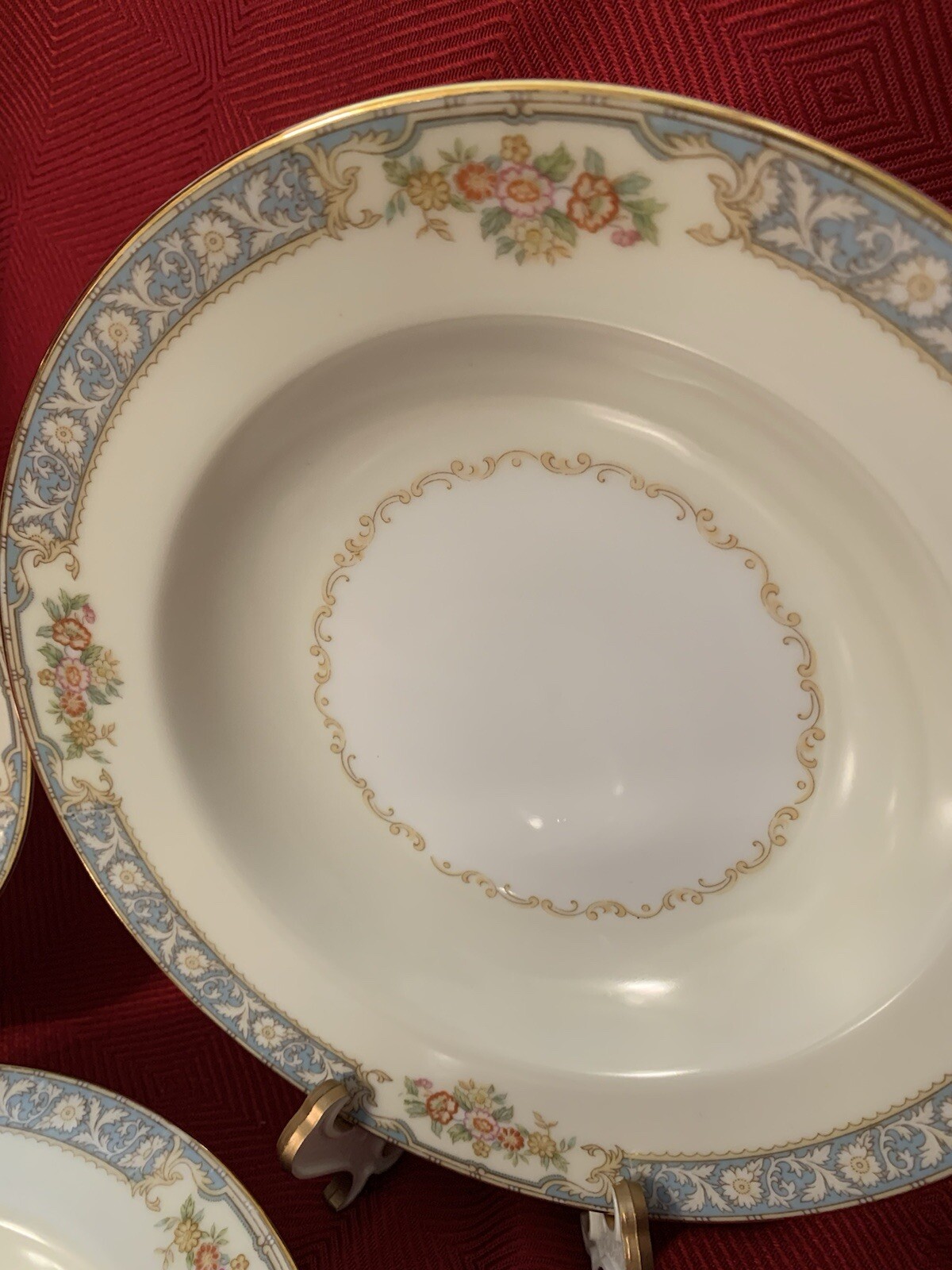 Set of 3 Noritake Royce 660 Soup/Salad Bowls Floral & Gold Trim Mint!