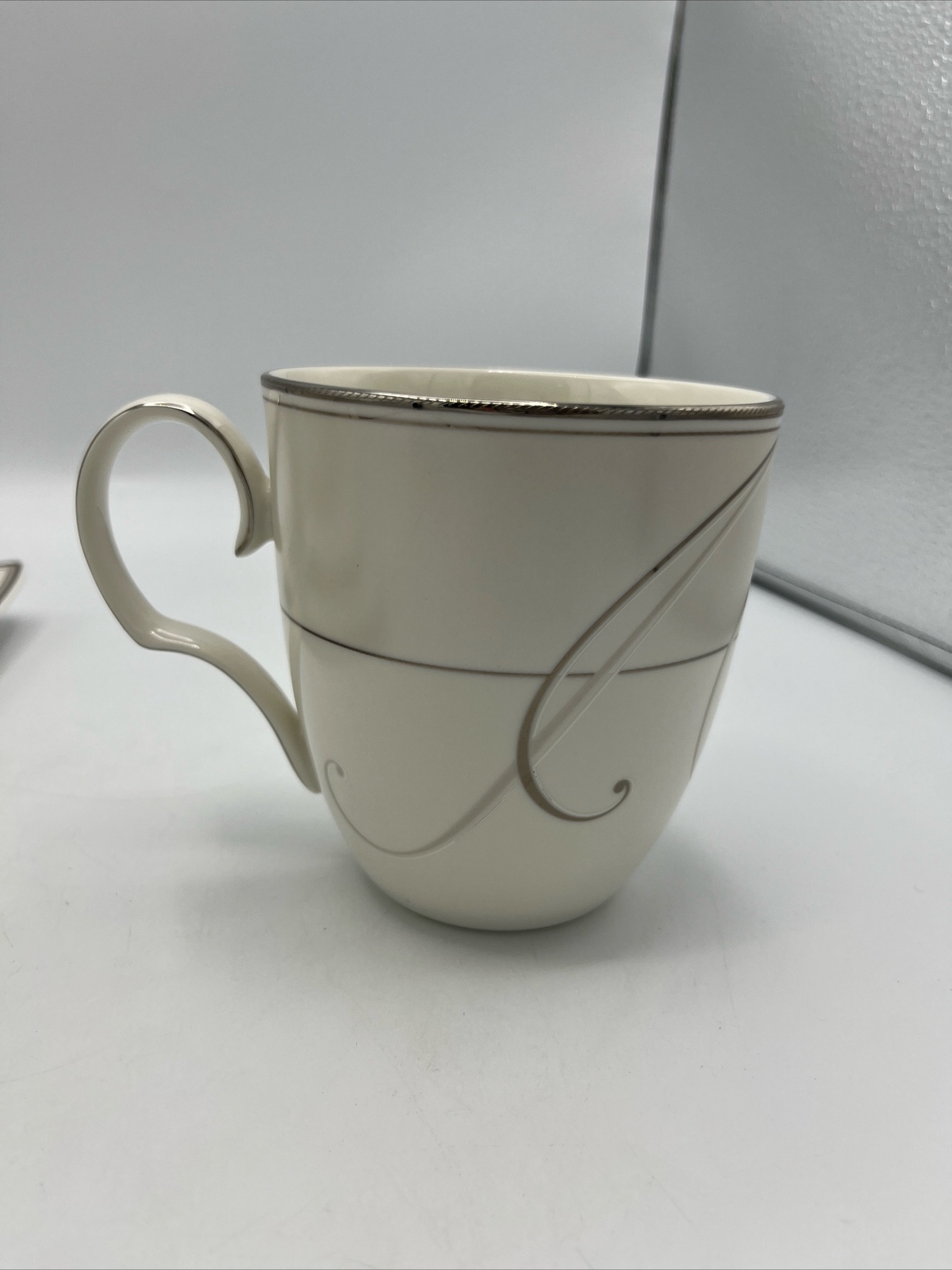 Noritake China Platinum Wave Four Piece Square Place Setting