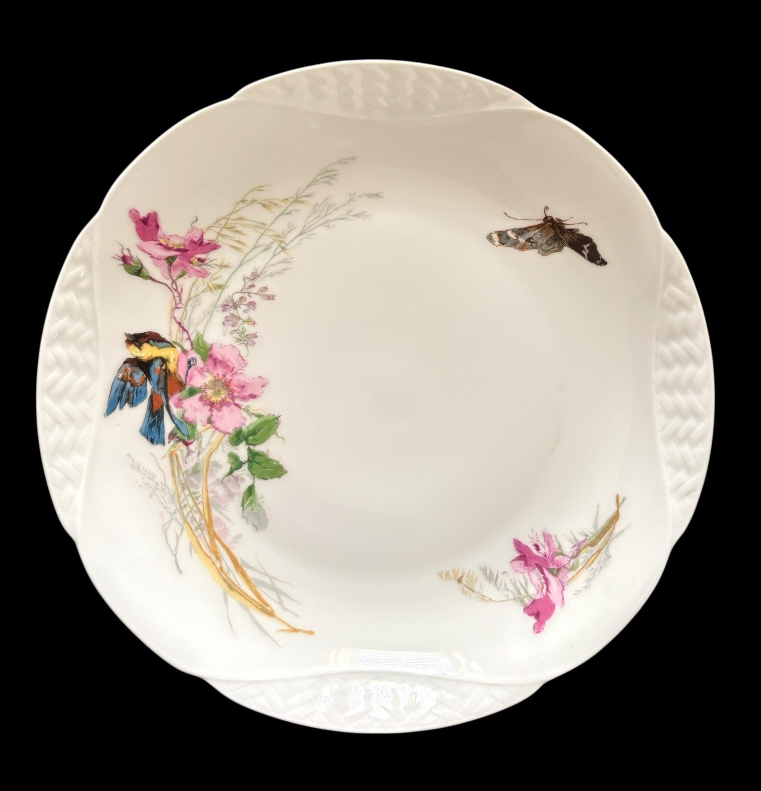 Vintage Haviland Limoges H & Co Meadow Visitors 7.5” Luncheon Plates Excellent