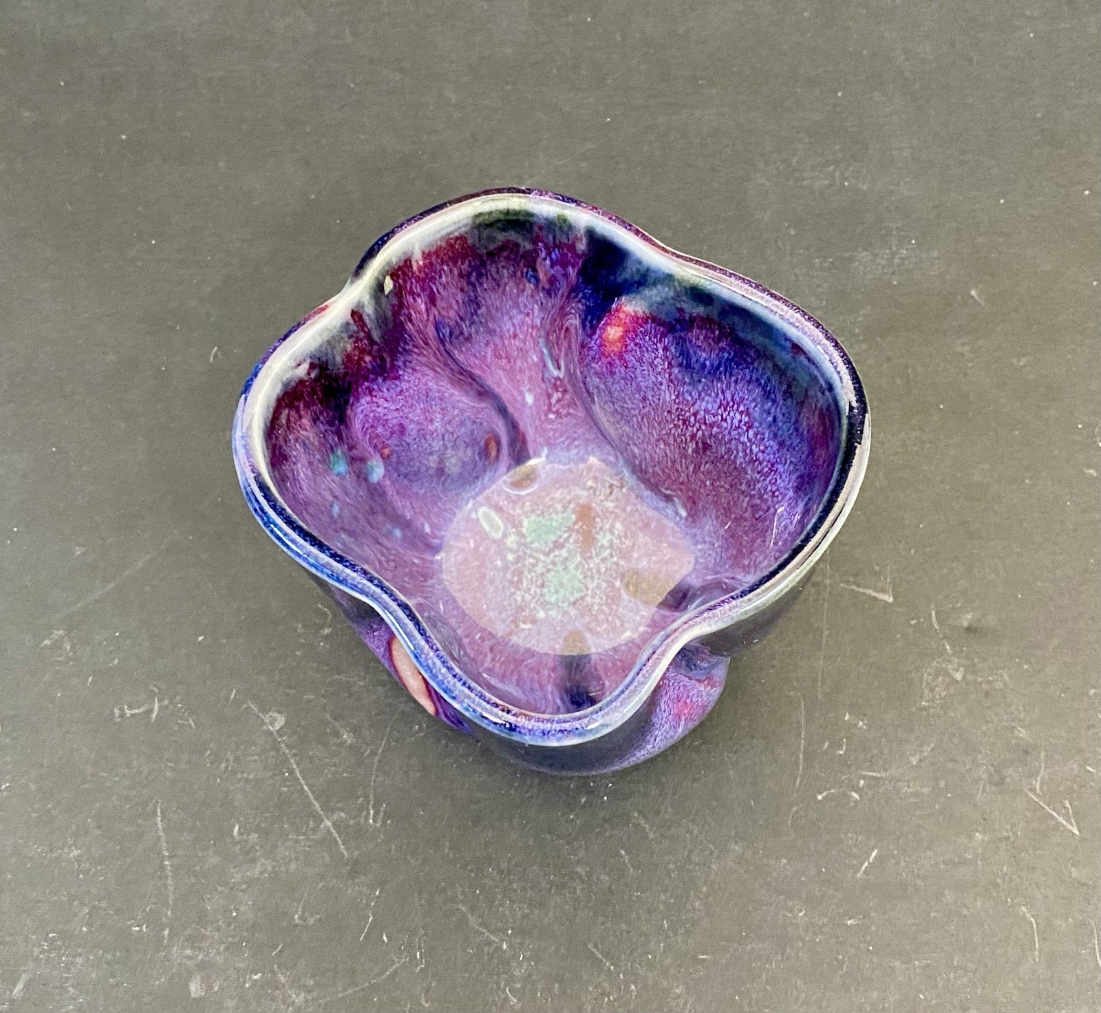 Purple Drip Glaze Studio Pottery