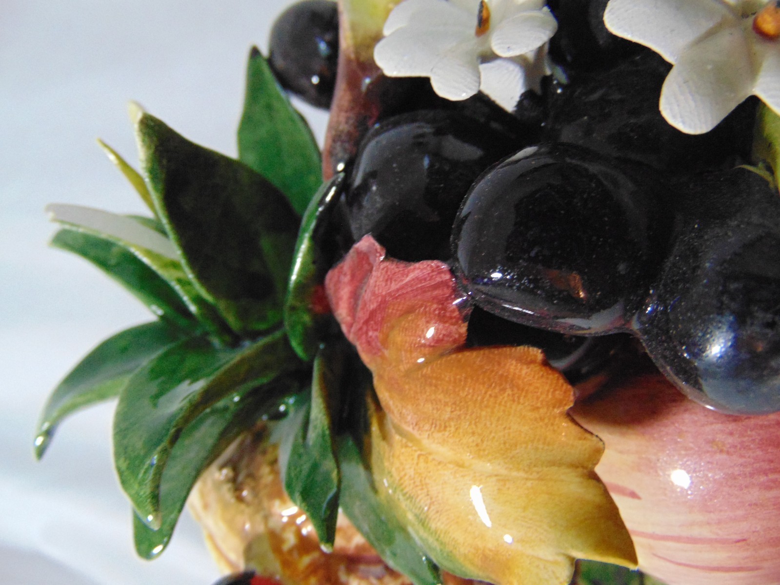 Capodimonte Majolica Fruit Flower Centerpiece Bowl Francolino Capretti