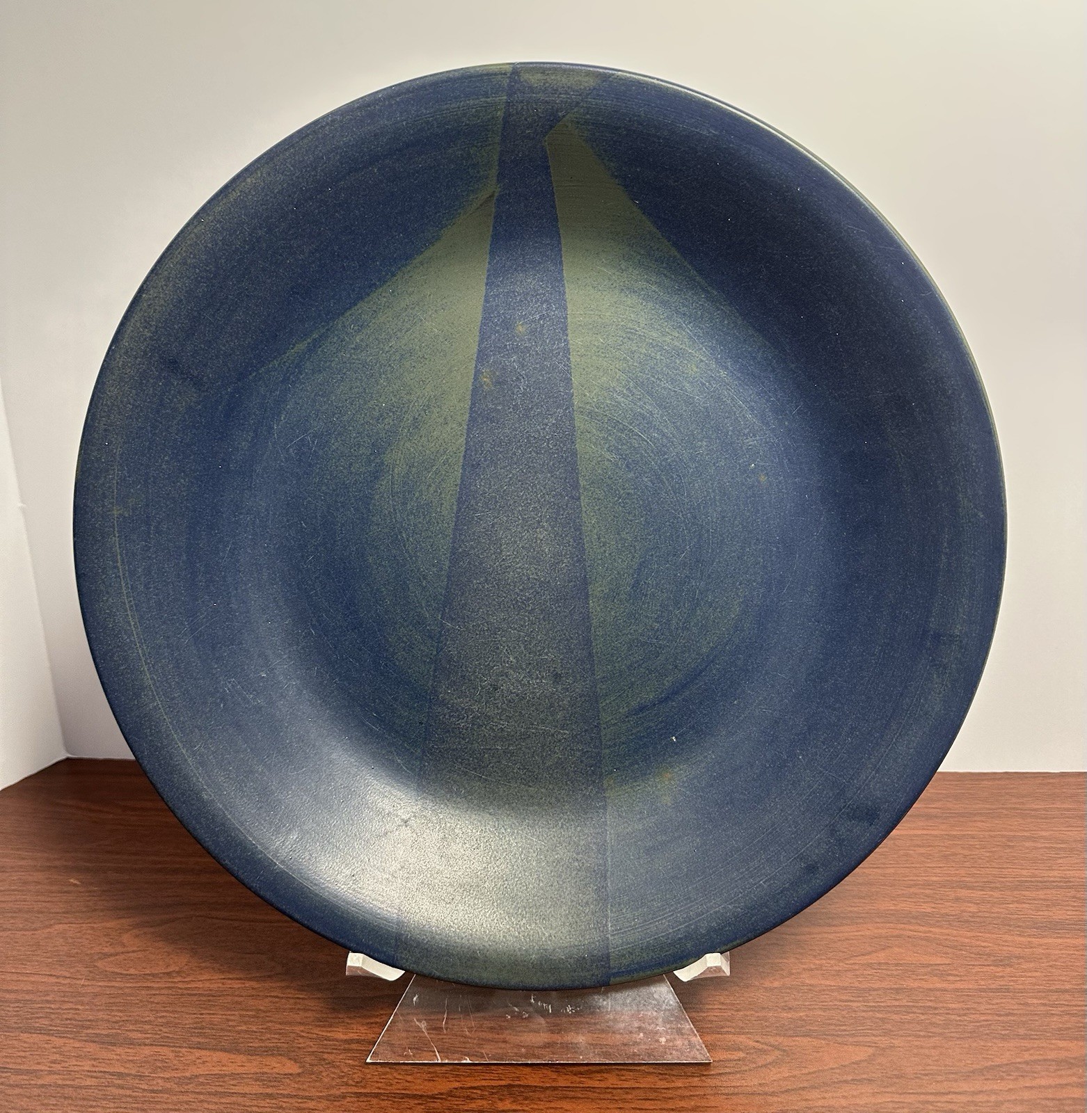 Vintage Iron Mountain Stoneware Nancy Lamb Patterson Roan Chop Plate Platter 13”