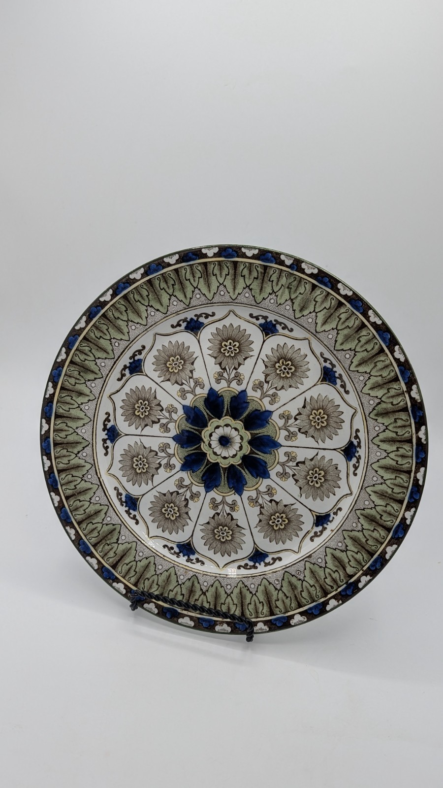 Antique Royal Doulton CYPRUS Multicolored Floral Leaves Dinner Plate