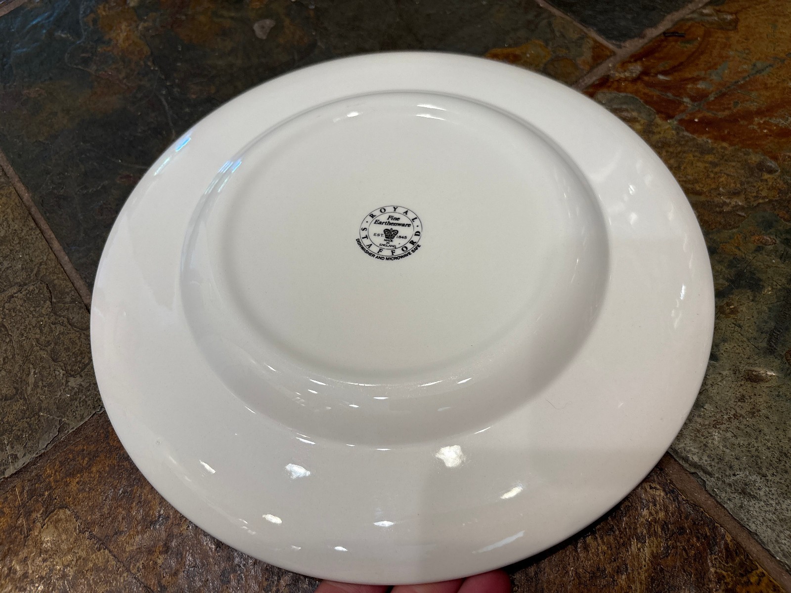 Royal Stafford Chequers Coupe Dinner Plate 11″ Black White Checkers