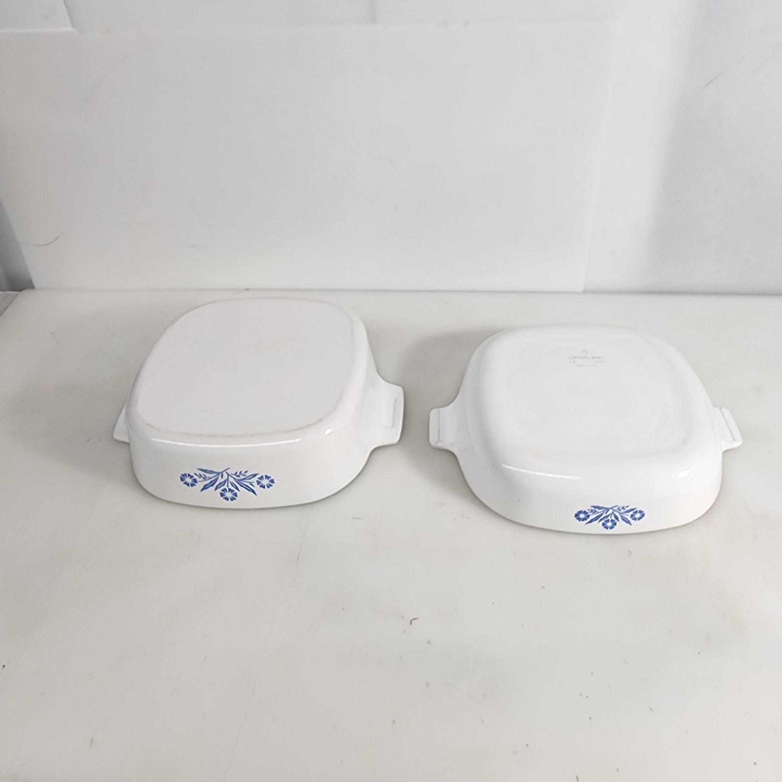 Corning Ware P-9-B A-2-B Blue Cornflower 2 1 Qt Casserole Dish Set Lot 2 USA