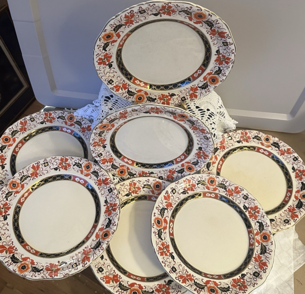 Masons Ironstone Antique Pattern 4791 7x Dinner Plates Read Description