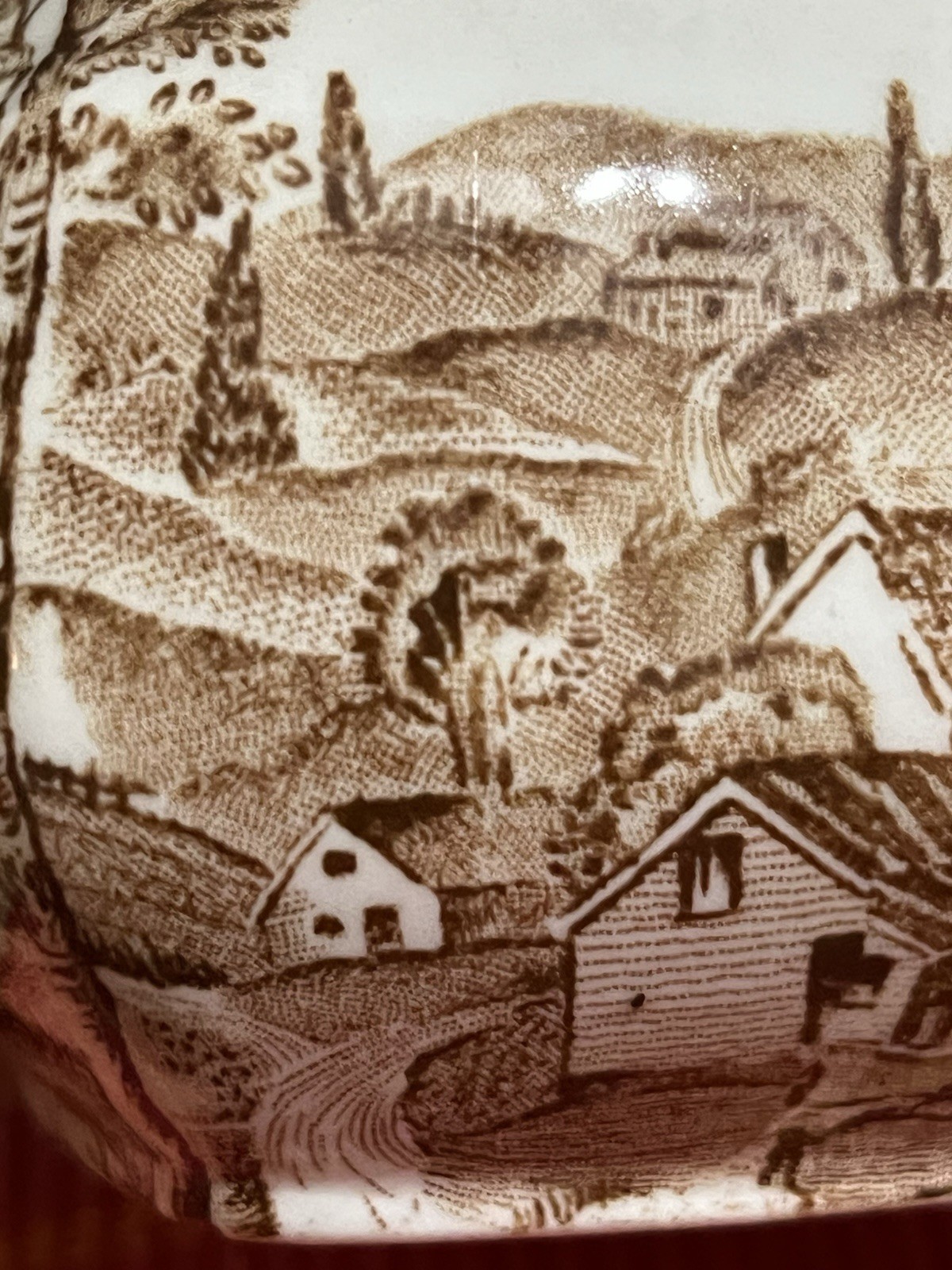 Alfred Meakin Reverie Brown Transferware Creamer Pitcher Staffordshire England