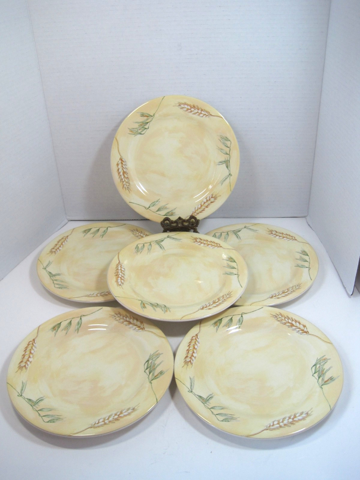Gien France Moisson Set Of 6 Salad Plates 8.5″