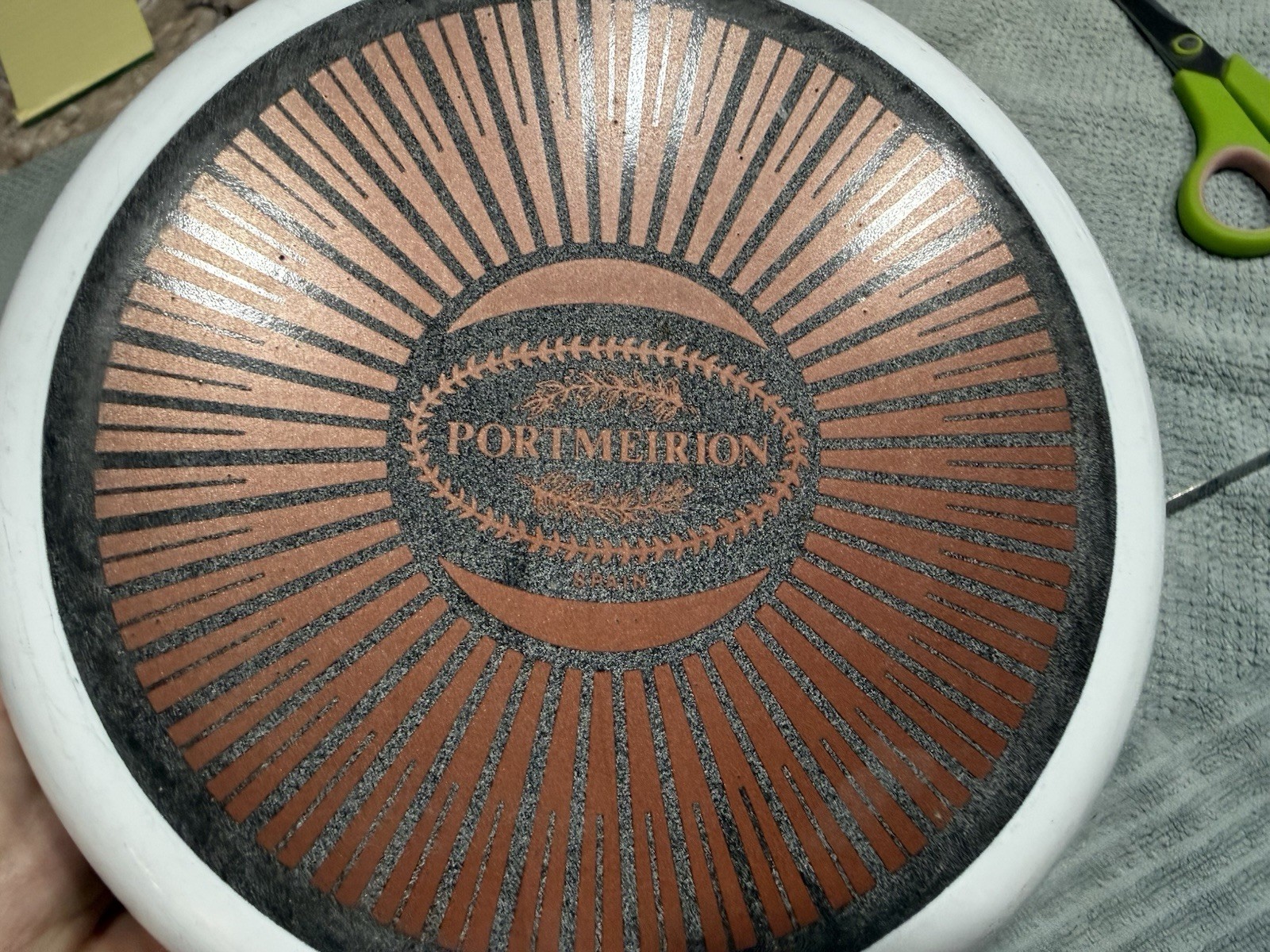 Portmerion Spain Botanic Garden Rhododendron Enamel Casserole Pot w Lid SEE PICS
