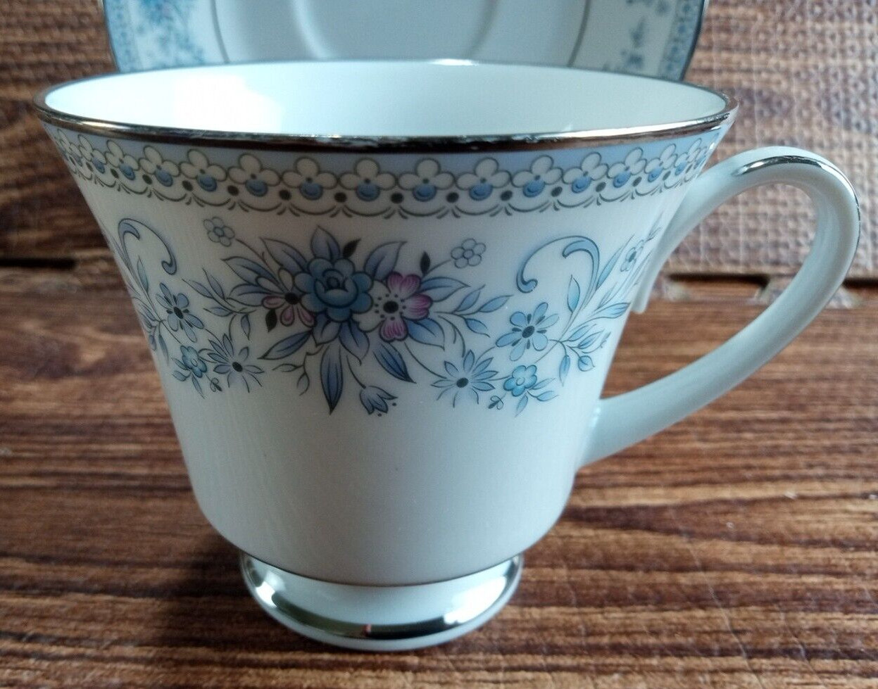 Noritake Blue Hill Cups & Saucers Fine China Made In Sri Lanka Set Of 6