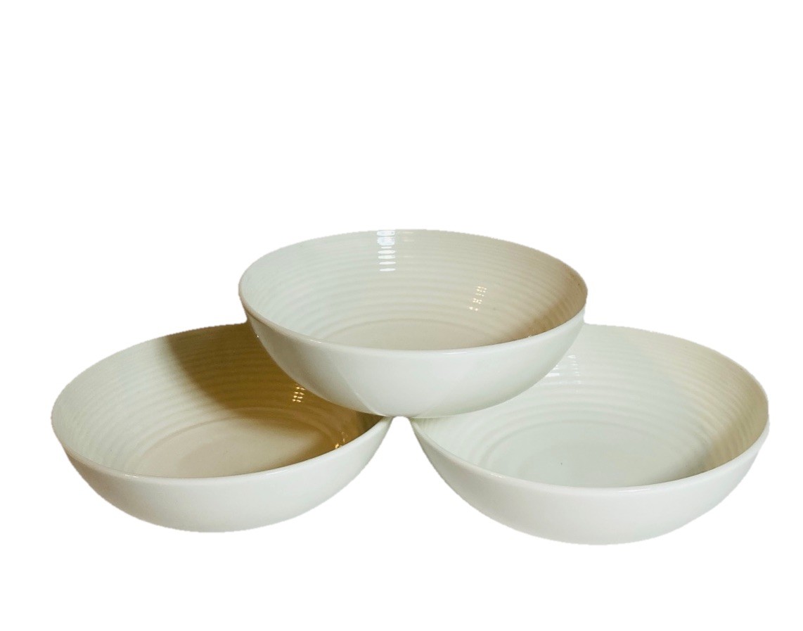 Royal Doulton Salad Pasta Bowl 7”Ribbed Interior Maze White Gordon Ramsay EUC