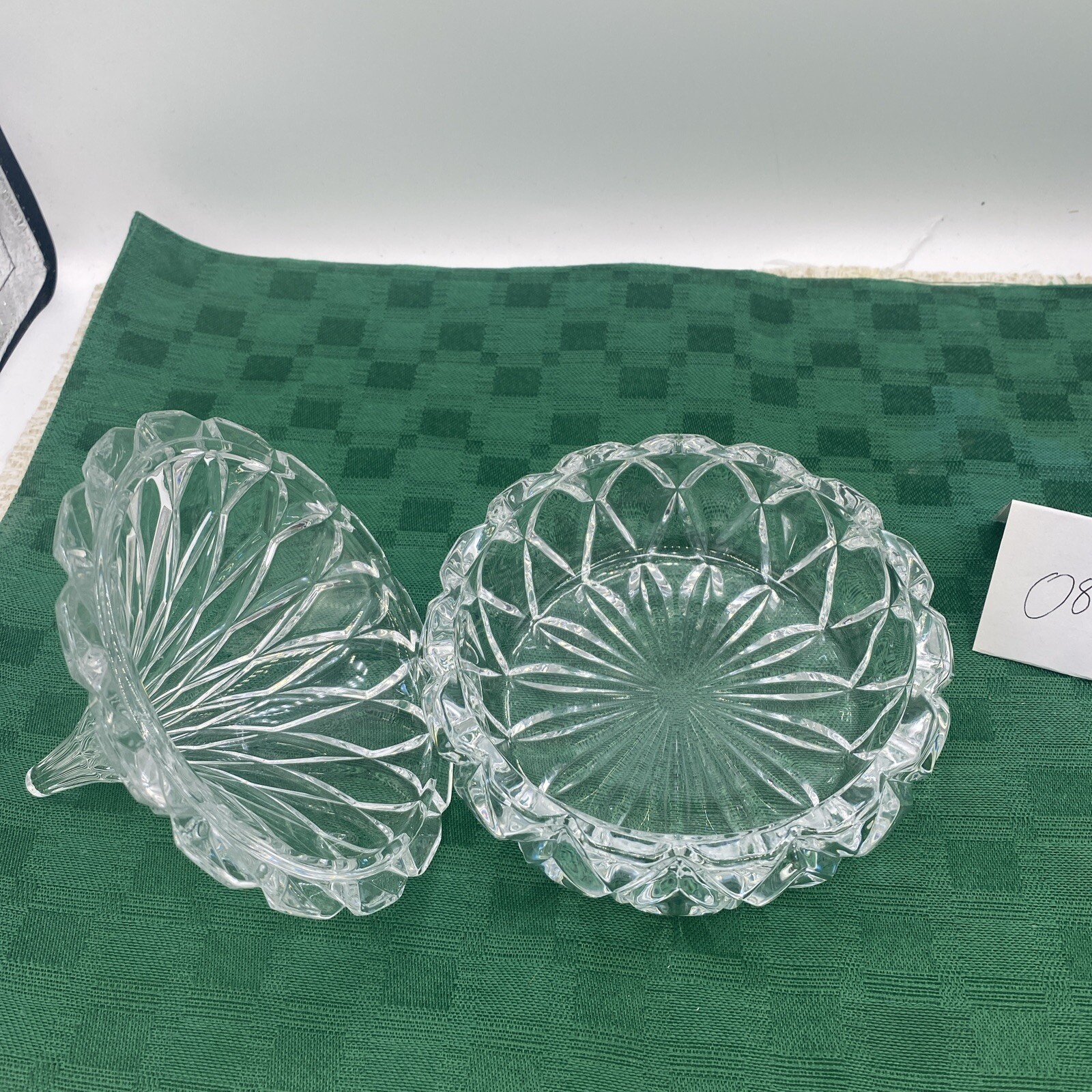 Shannon Lead Crystal Hershey’s Kiss Shaped Covered Candy Dish by Godinger 1991