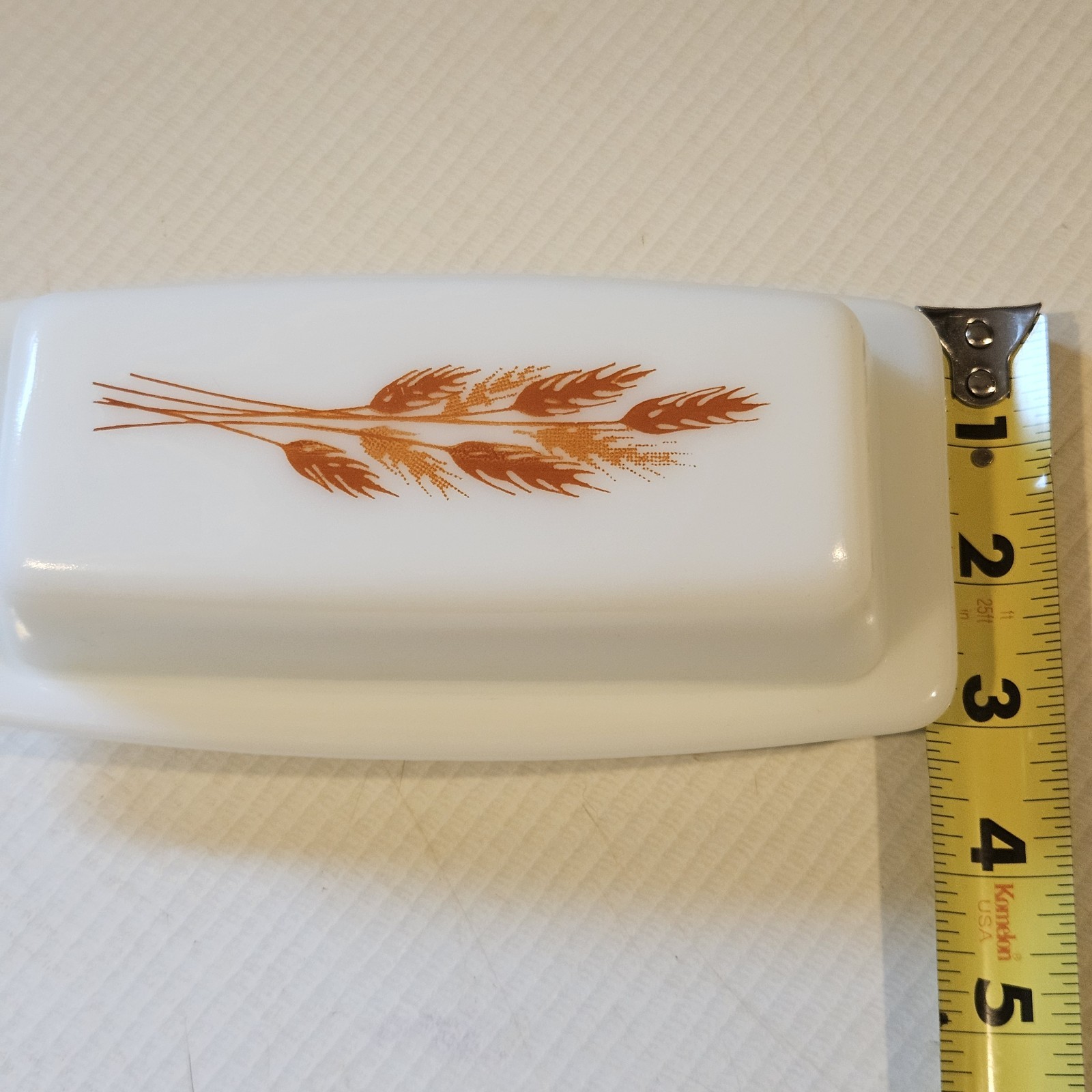 Pyrex 72-b Harvest Wheat Covered Butter Dish