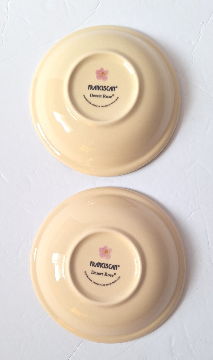 Set Of 2 Franciscan Desert Rose Dessert Berry Dipping Bowls 5 1/8 in.