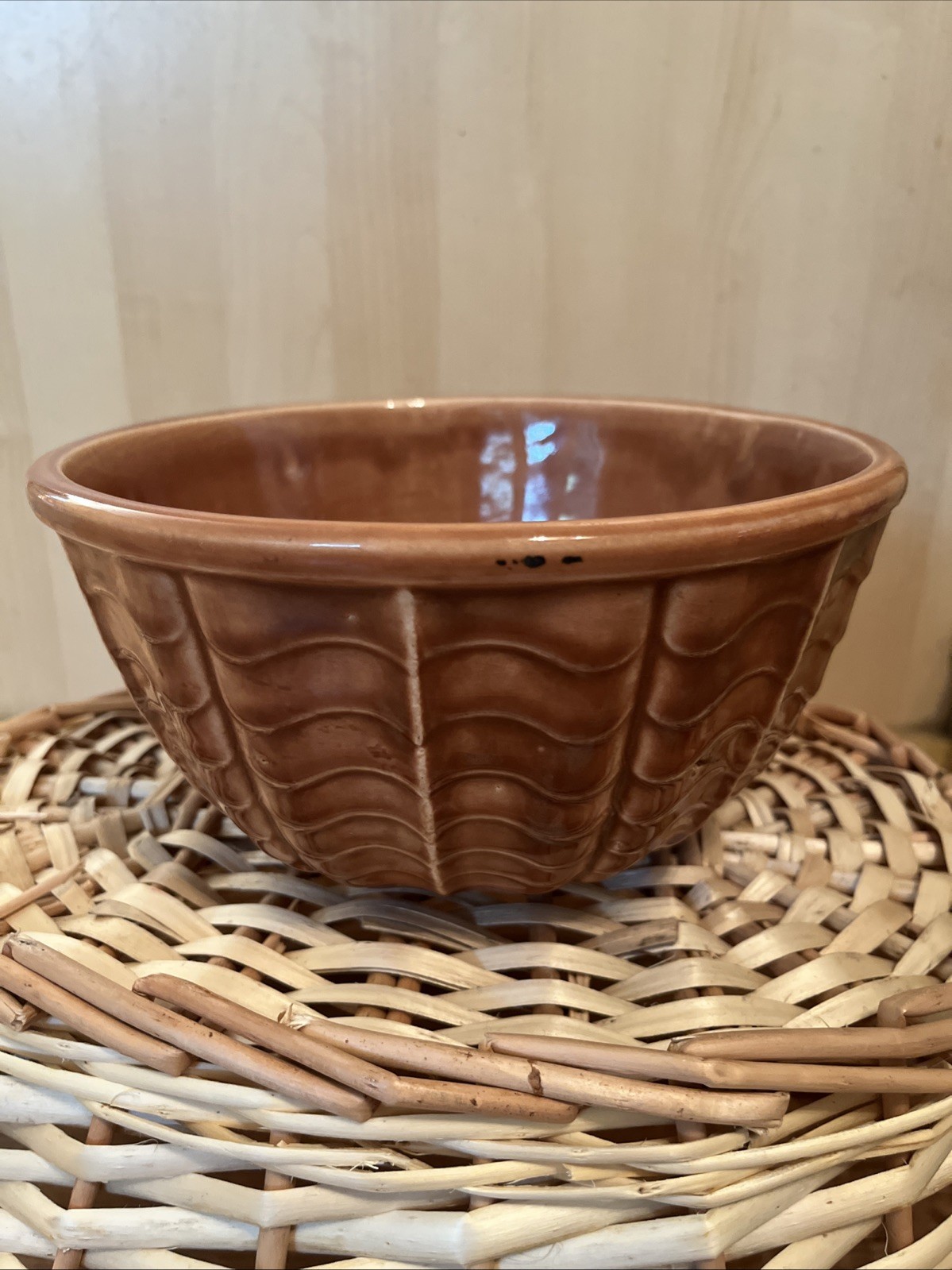R. R. P. Co. Roseville Ohio Bowl 8 1/2” Light Brown