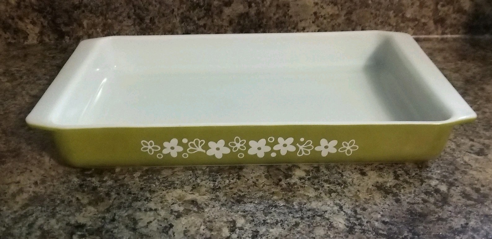 Vintage 933 Pyrex 13 1/2″ X 8 3/4″ Spring Blossom Crazy Daisy Baking Lasagna
