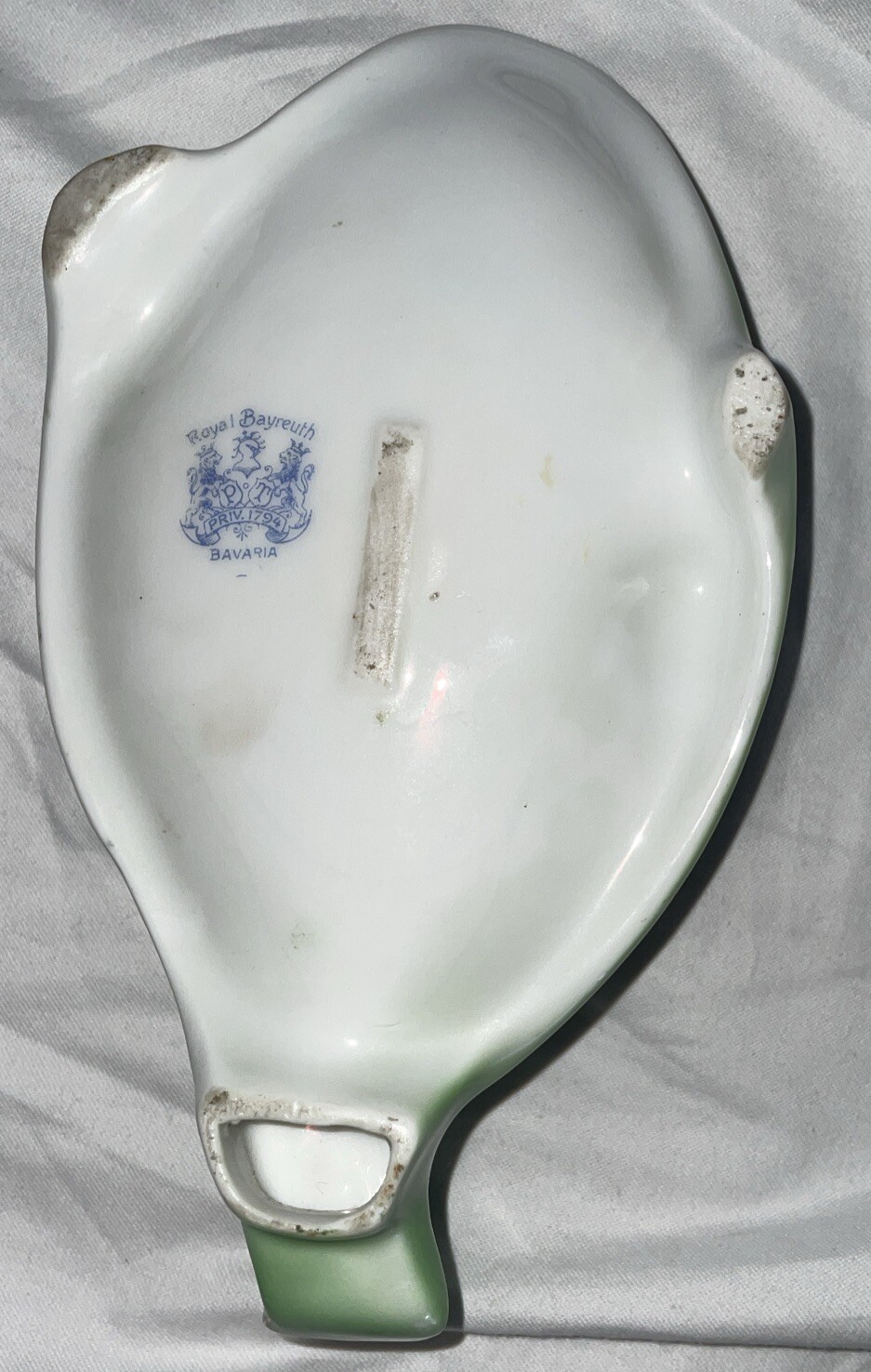 Rare Old Royal Bayreuth Bavarian Porcelain Hand Painted Dish Tray small w handle
