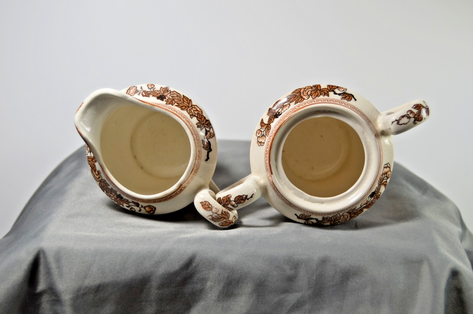 Vintage Nasco Indian Tree Creamer and Sugar Bowl with Lid, JAPAN