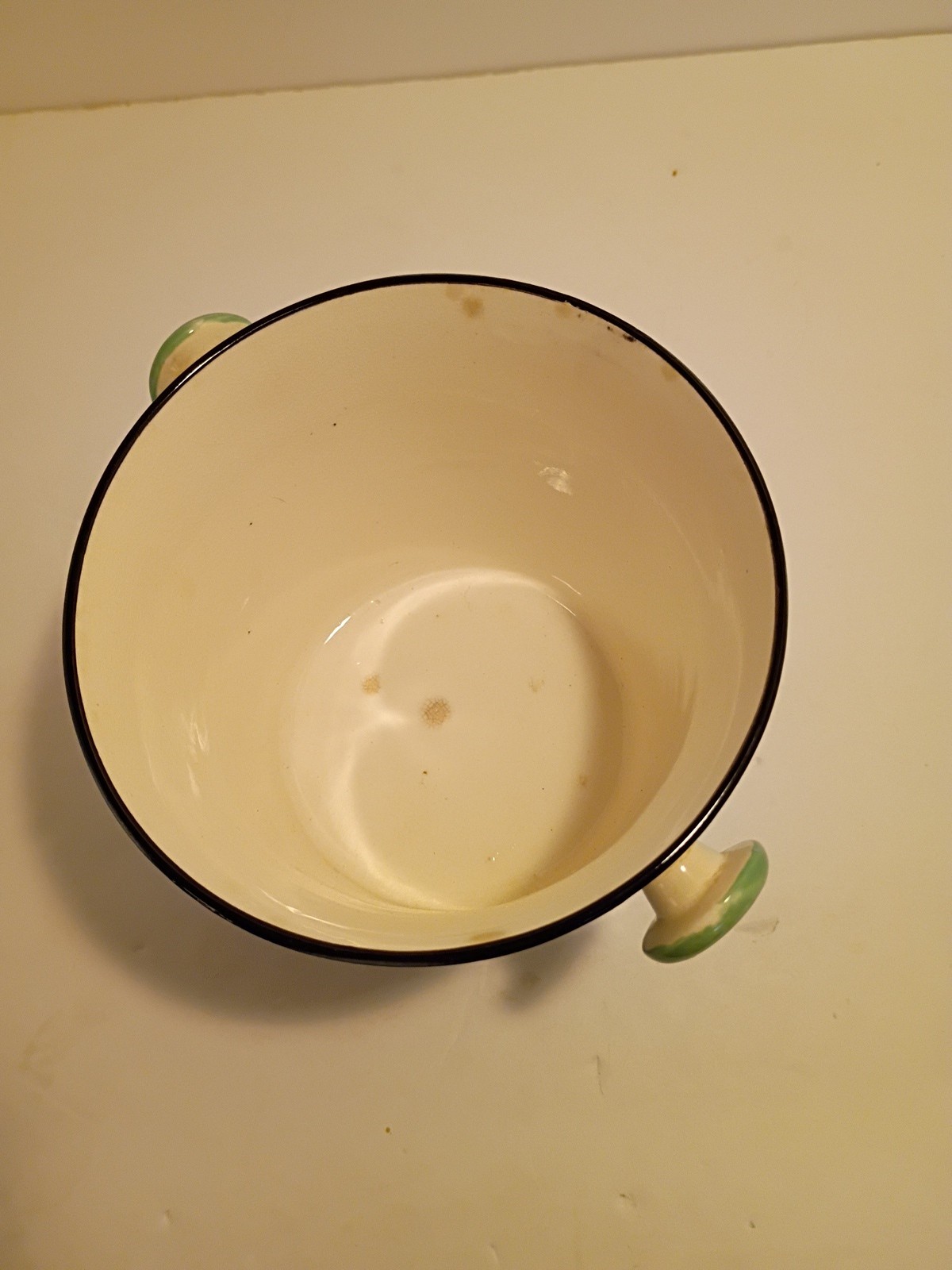 Vtg Lipper Mann Candy Dish Bucket Blue Candies Japan