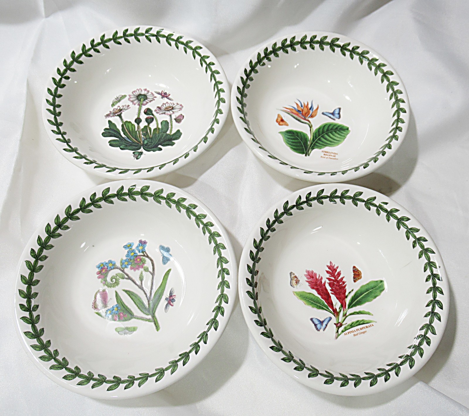 Set Of 4 Portmeirion Botanic Garden Fruit Dessert Sauce Bowls Made in England