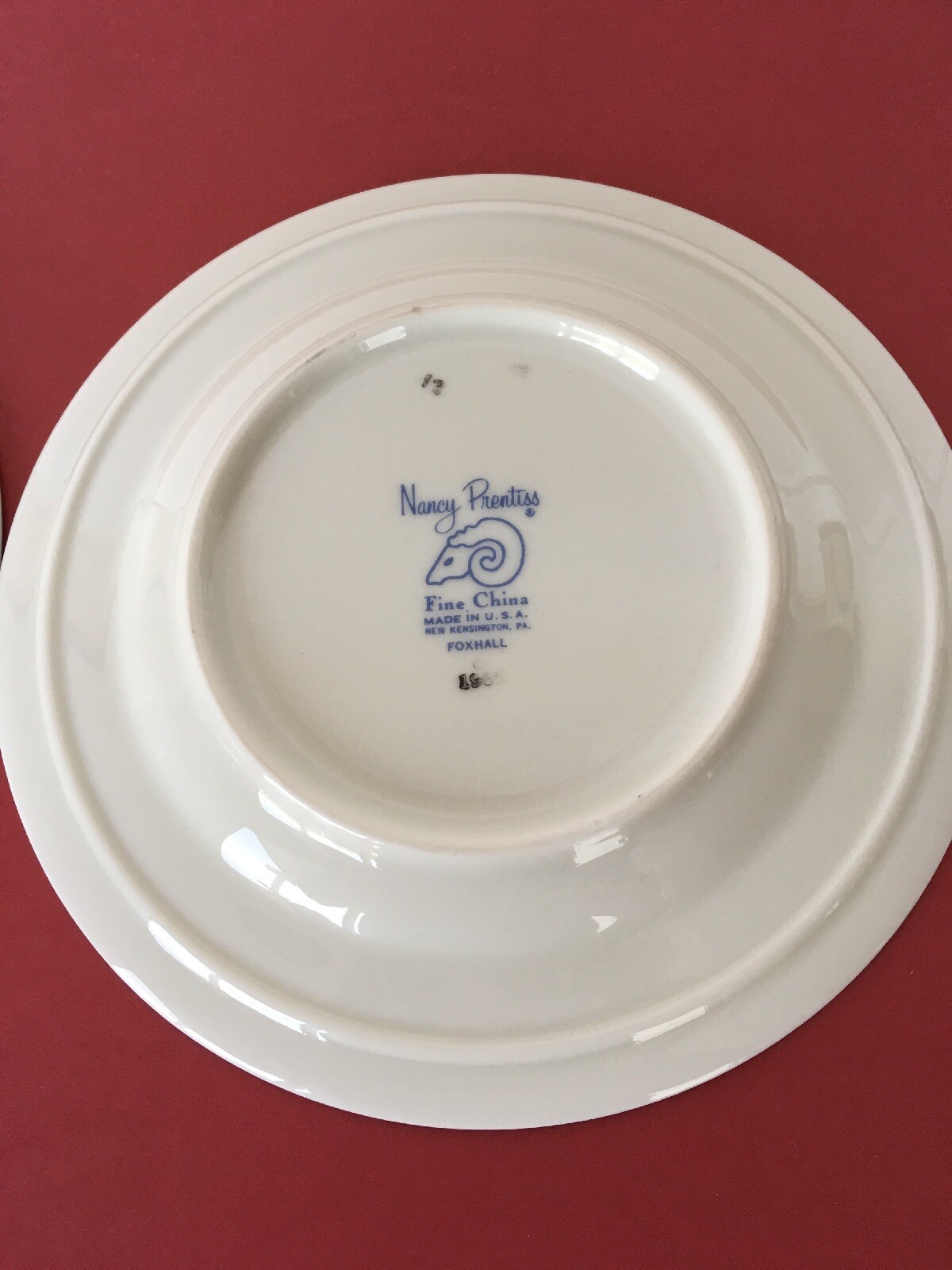 2 Vintage Nancy Prentiss Foxhall Bread and Butter Plates USA c1960s EUC 6 1/2″