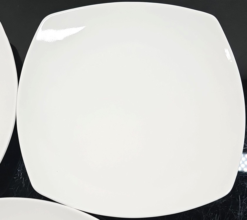 3 Churchill Recline Square Salad Plate Set White Elegant Serving Dining Dish Lot