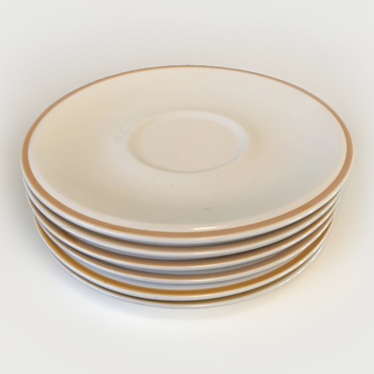 Strawberries ’n Cream Bread Dessert Lot Of 6 Stoneware Plates 6.5 In Vintage EUC