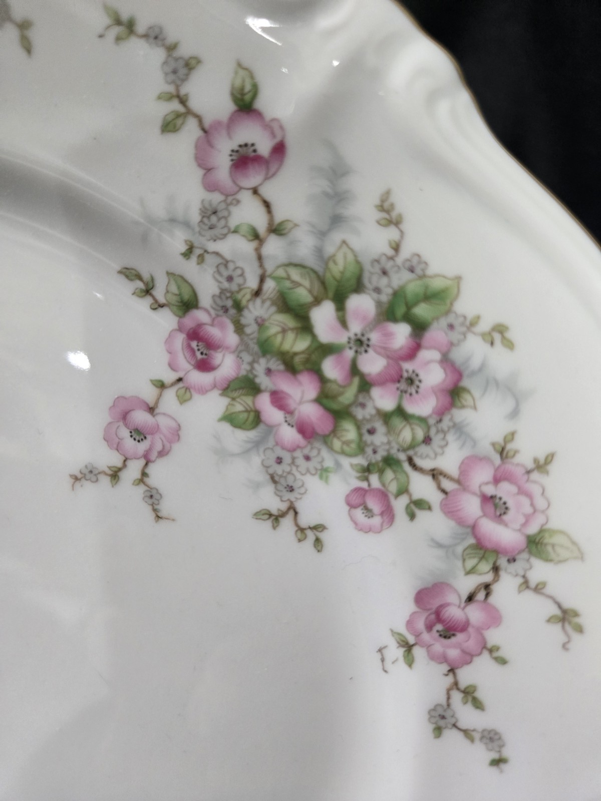MINT Johann Haviland Bridal Rose Bavaria 4 Dinner Plates Pink Roses 10″