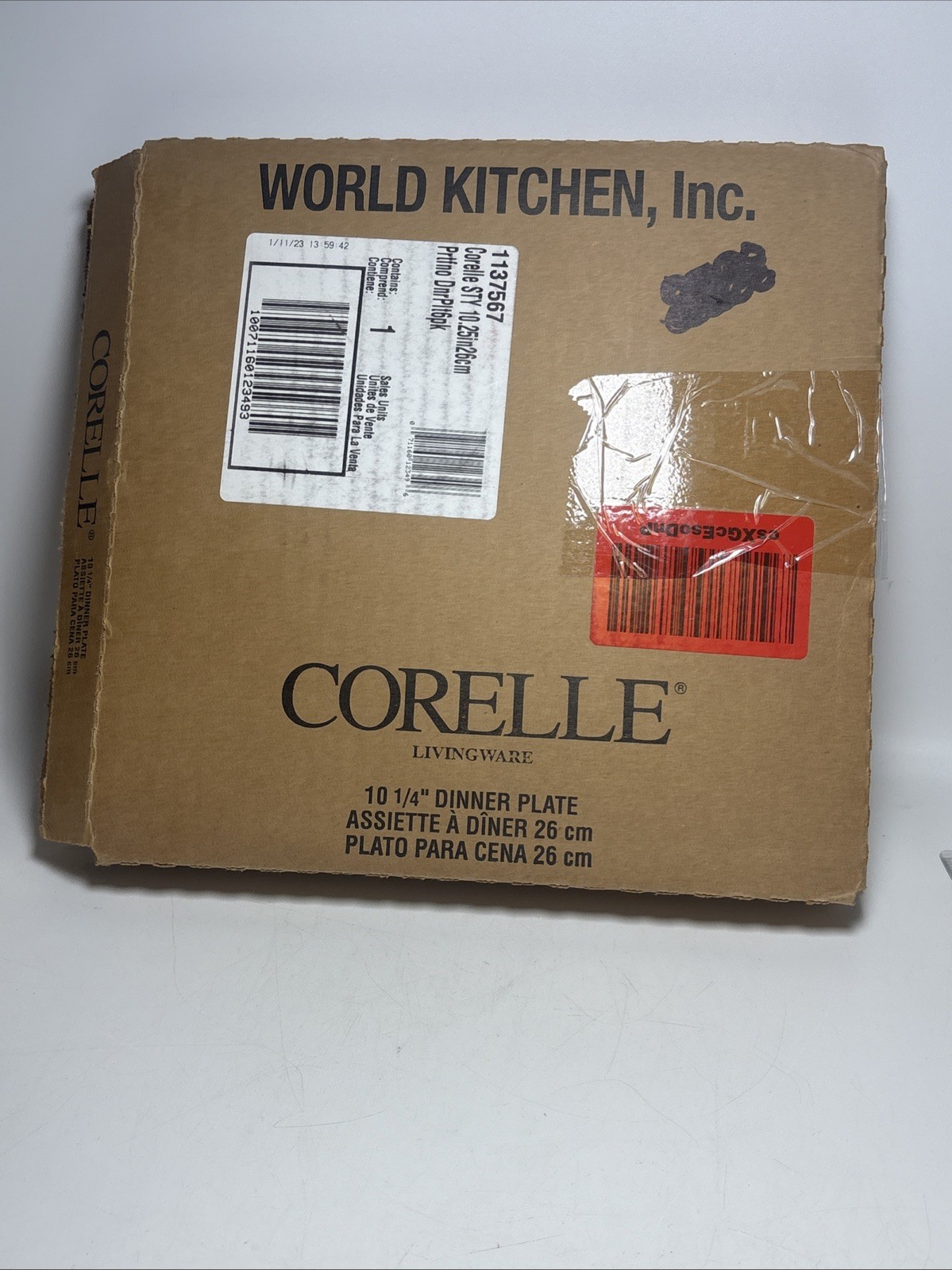 Corelle Vitrelle Blue Floral 6 Dinner Plates Set Chip Resistant