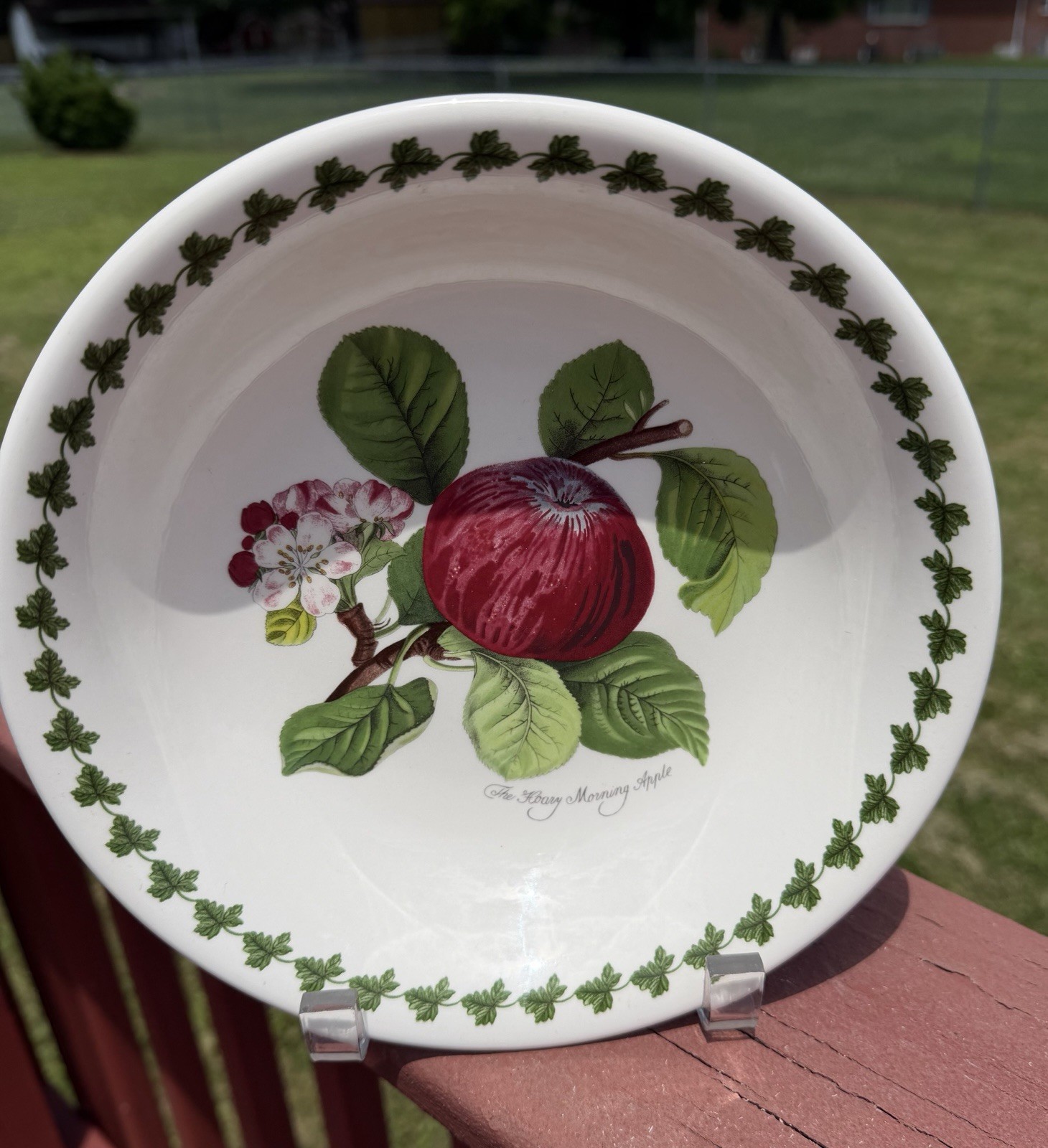 Portmeirion Pomona 8 1/2″ Serving Bowl Dish The Hoary Morning Apple