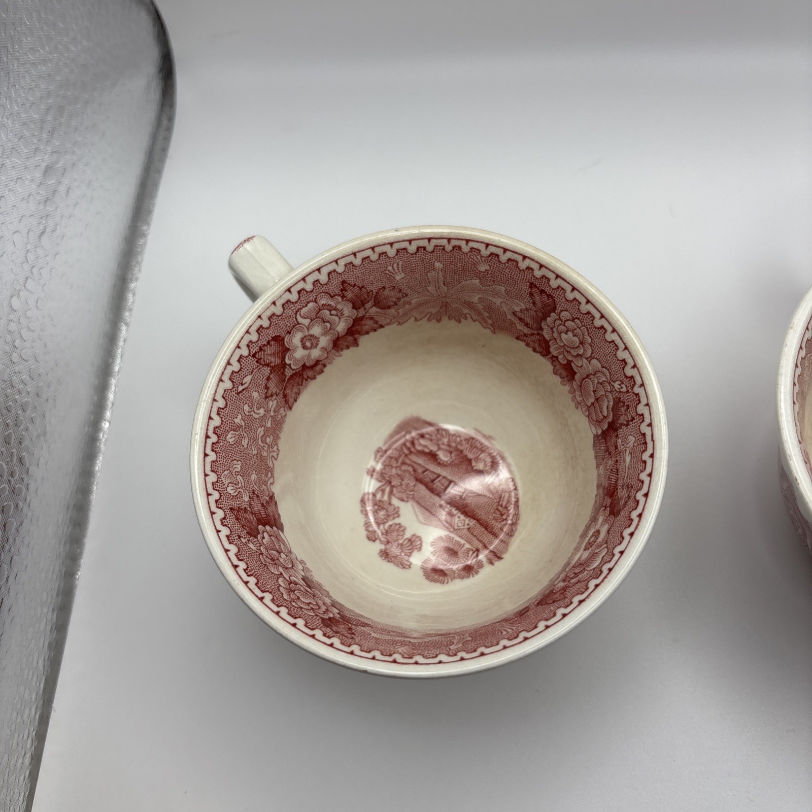 English Adams Set 2 Tea Cup and Saucer Vintage English Scenic England Horse