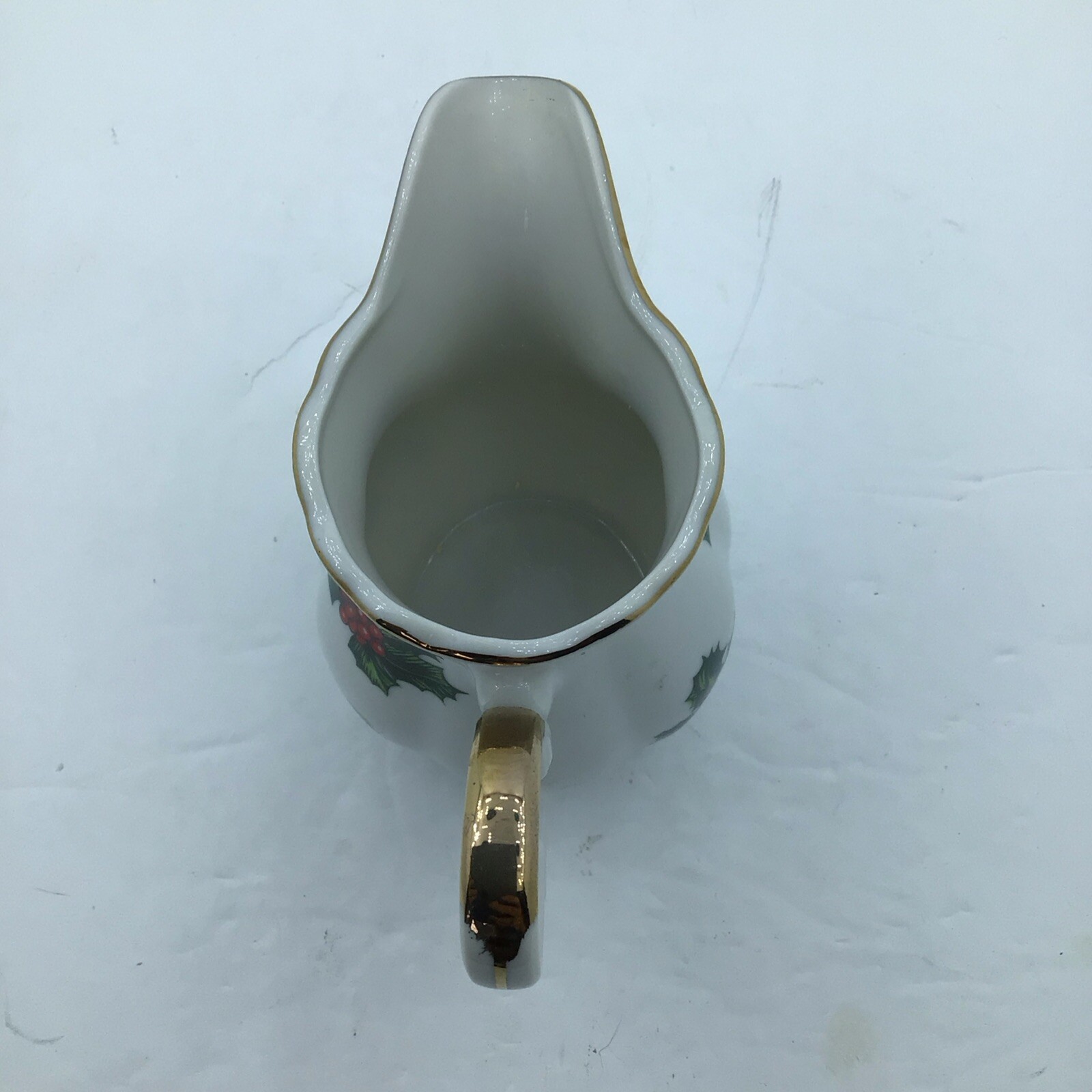 Lefton China Holly Berry Vintage Creamer Pitcher 7949