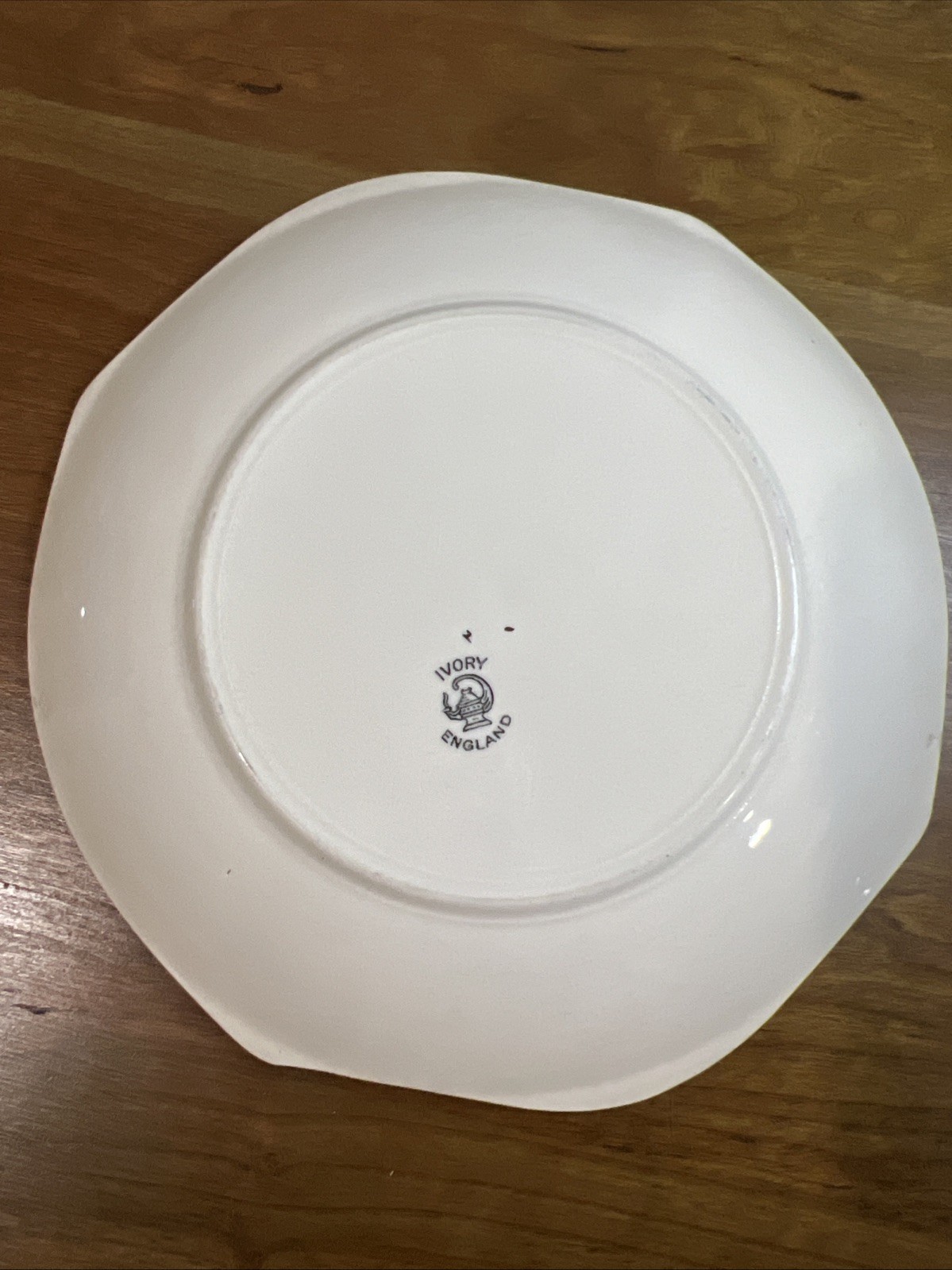 Vintage Ivory England Floral Platter With Handle 10 Inch