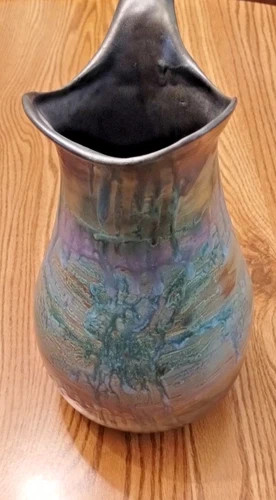 Bennington Potters VT Equinox Glaze 1850 Pottery Lot of 3 Pie Plate Pitcher Bowl