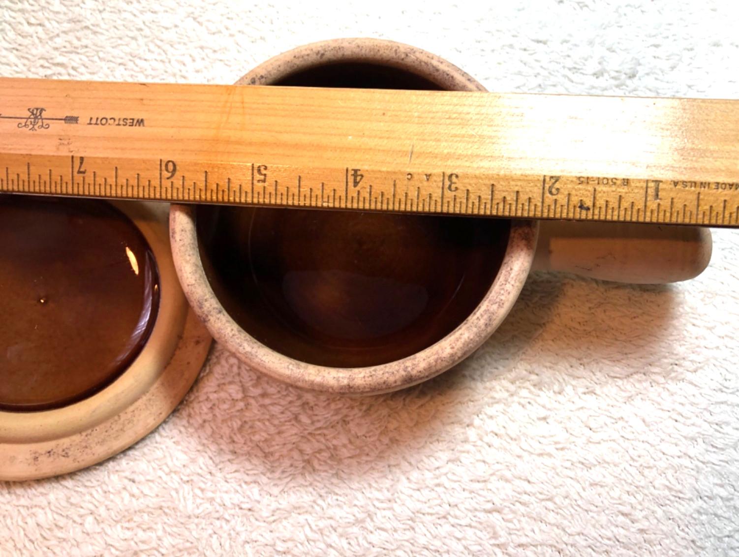Vtg La Solana Solanaware Pottery Handled Brown Bean Bowl With Lid Casserole A45