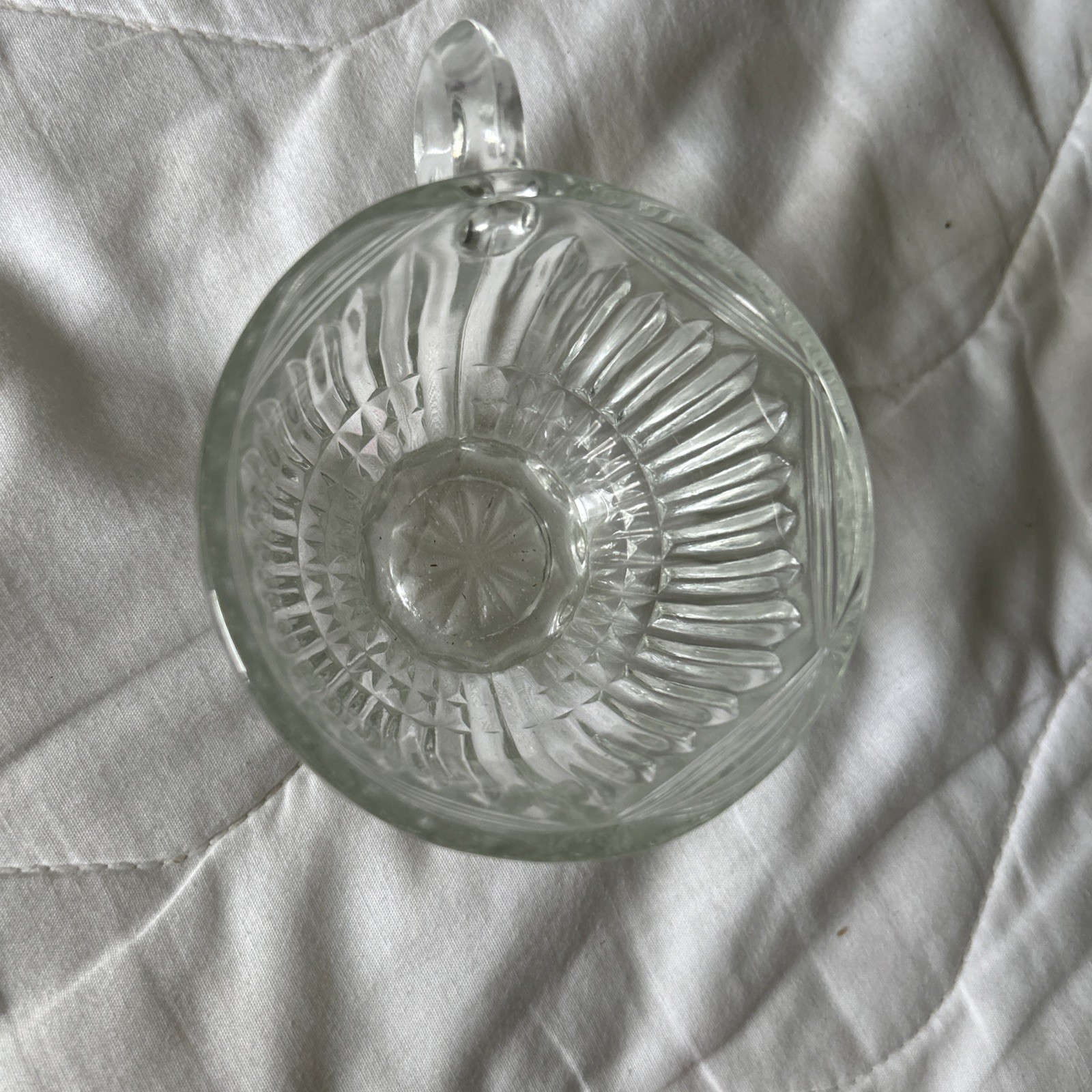 4 Vintage Glass Punch Bowl Cups Indiana Lancaster Colony Royal Drape Pattern