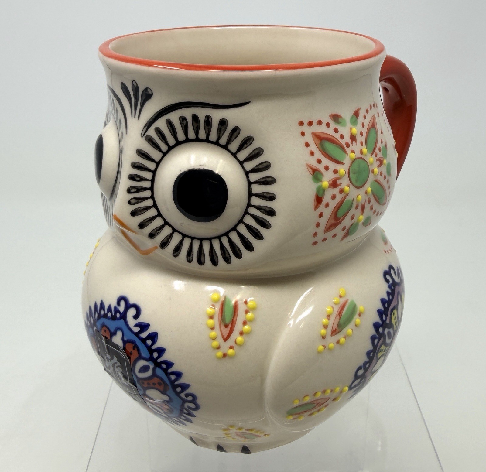 Yokohama Studio Miyabi Owl Mug Hand Painted Ceramic 3D Coffee Tea Cup Japan