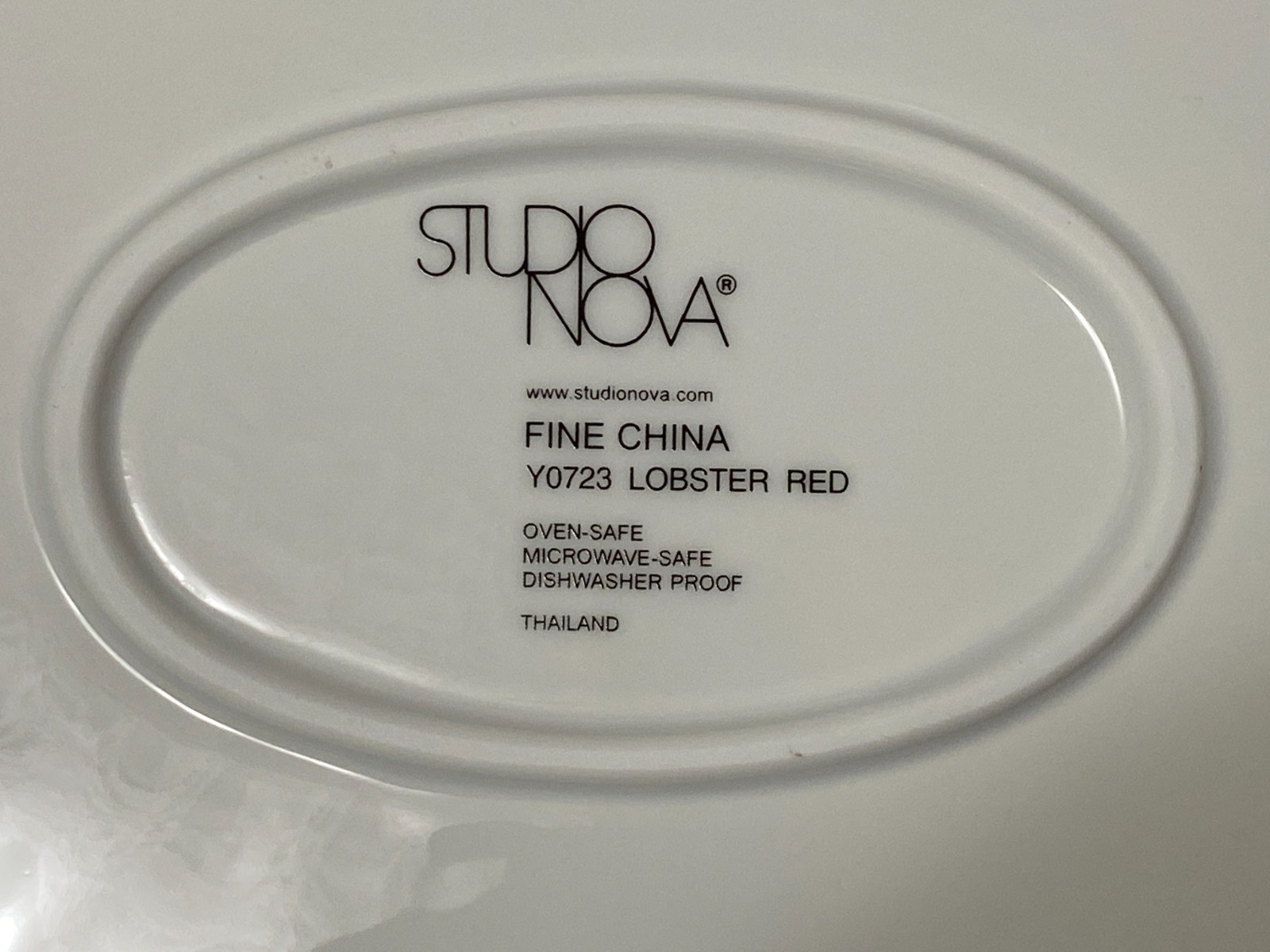 Lobster Serving Platter Studio Nova Red Oval Plate Fine China Y0723 12.5″ x 10″