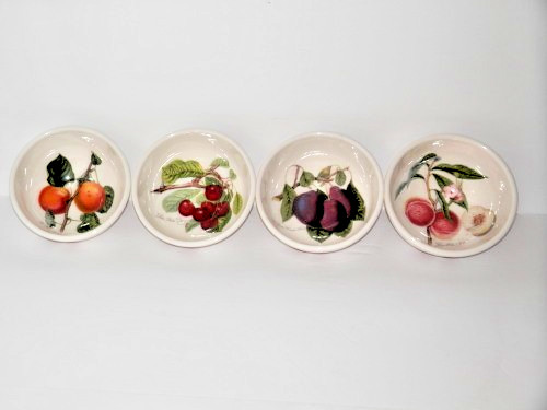 4 PORTMEIRION POMONA 5 3/8″ INDIVIDUAL SALAD/DESSERT/FRUIT BOWLS EXCELLENT BIN!