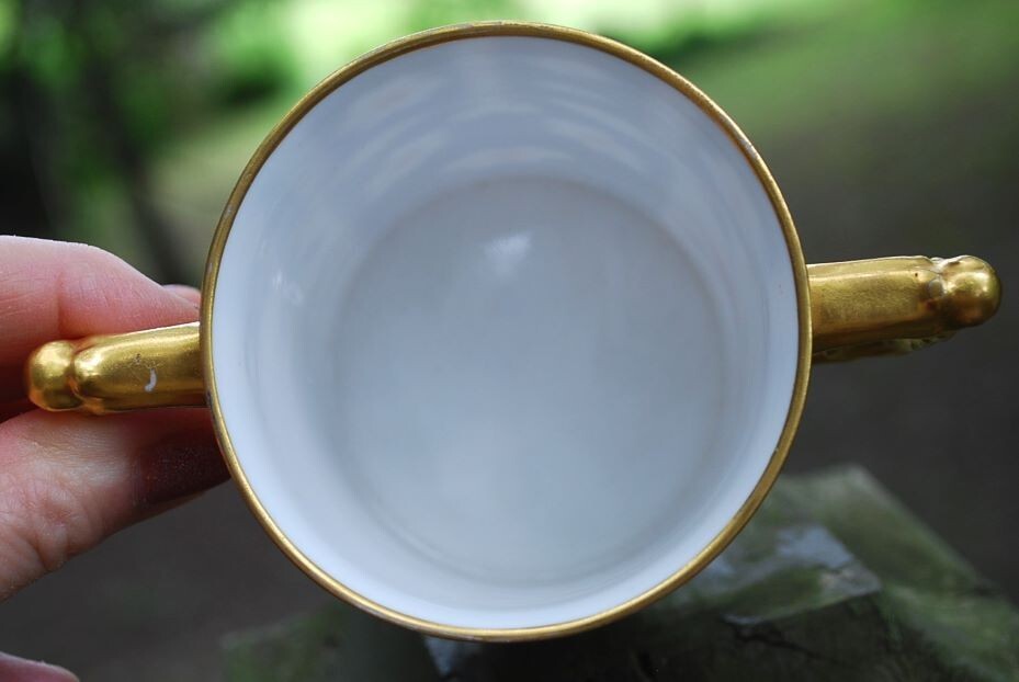 RARE Vintage ROYAL CROWN DERBY 2 Handled Loving Cup TRADITIONAL IMARI Blue Gold