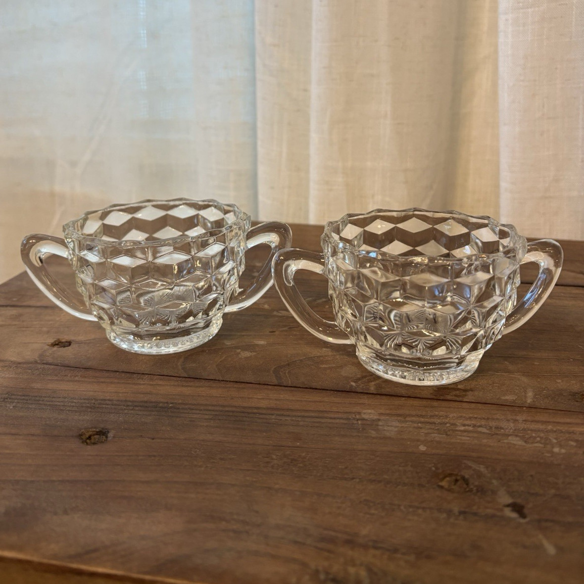 1960’s Federal Glass Yorktown (Colonial) pattern small punch cups
