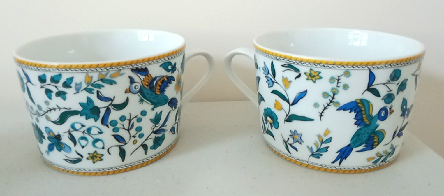 MISTRAL by SOLAFRANCE Bone China Coffee Mug Tea Cup 1994 Retired & Rare SET of 2