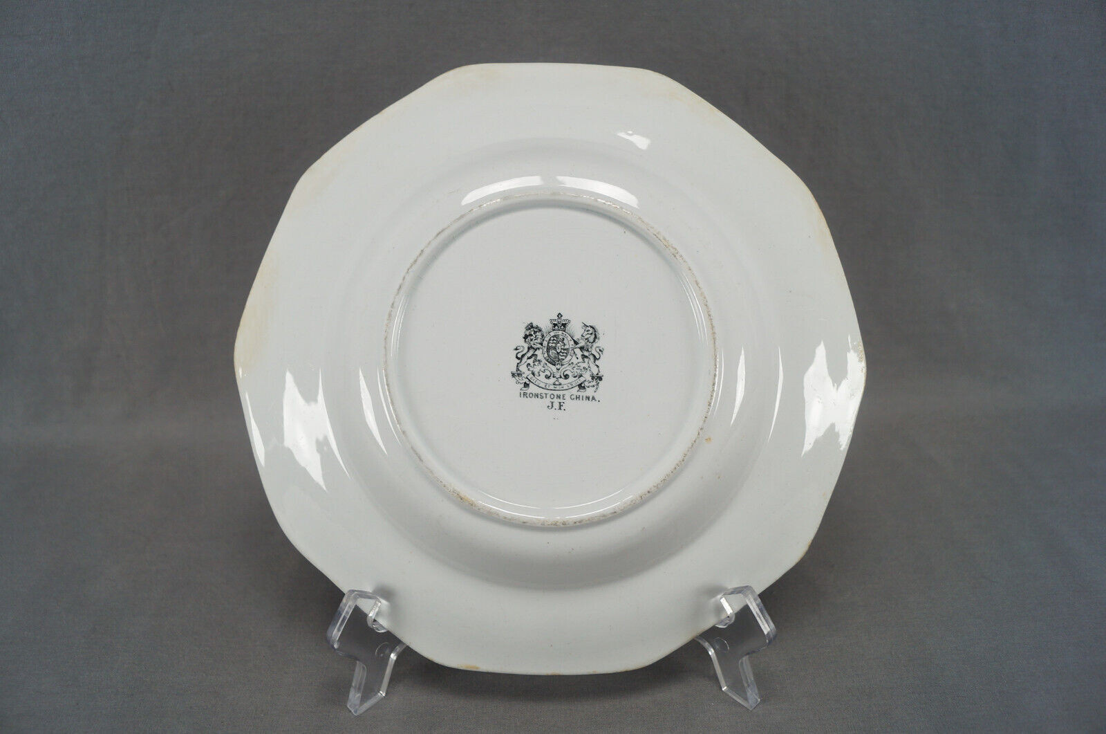 Jacob Furnival Gothic Victorian White Ironstone Deep Plate Circa 1845 – 1870