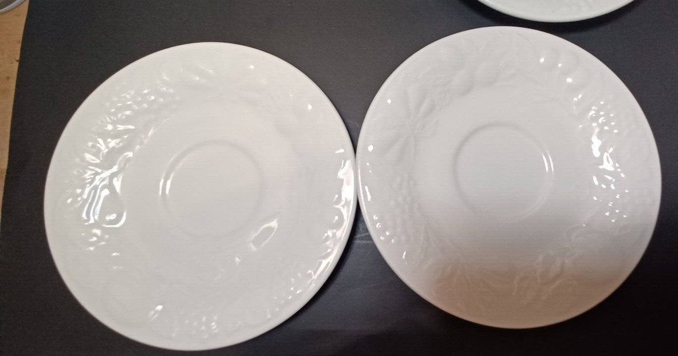 Fruit by Gibson Housewares Cups and Saucers Set of THREE (3)